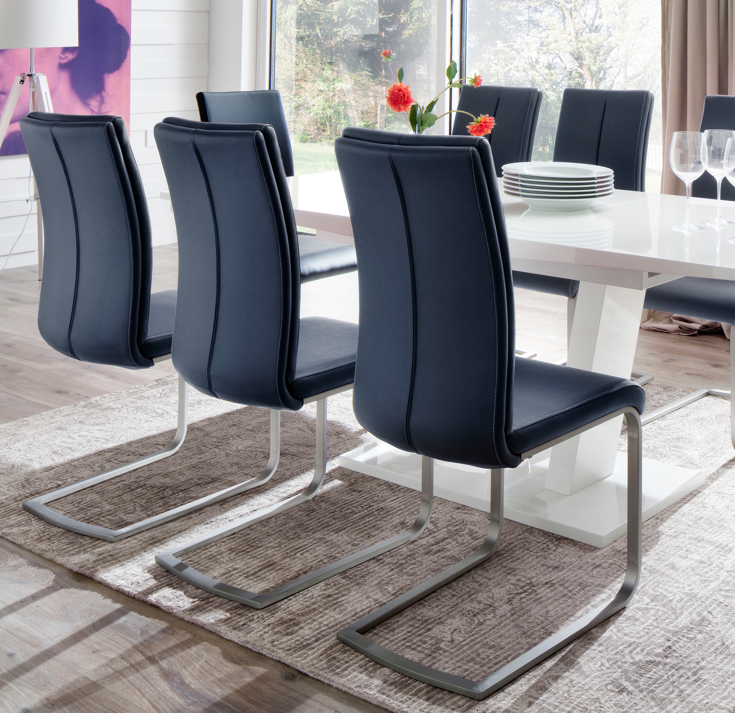 MCA furniture Freischwinger »Paulo 2«, (Set), 4 St., Kunstleder, Stuhl belastbar bis 120 kg