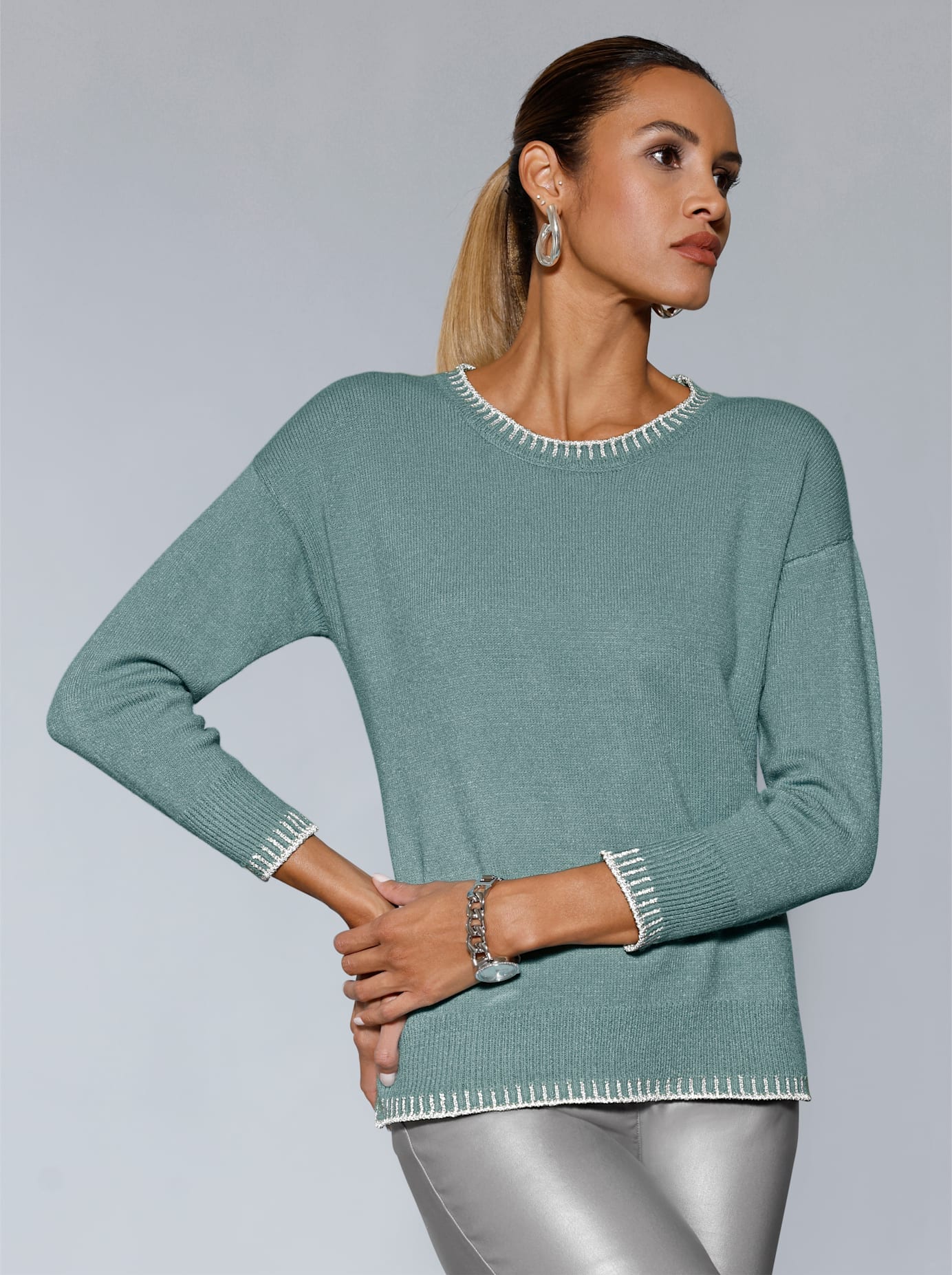 creation L Rundhalspullover »Modal-Mix-Pullover«