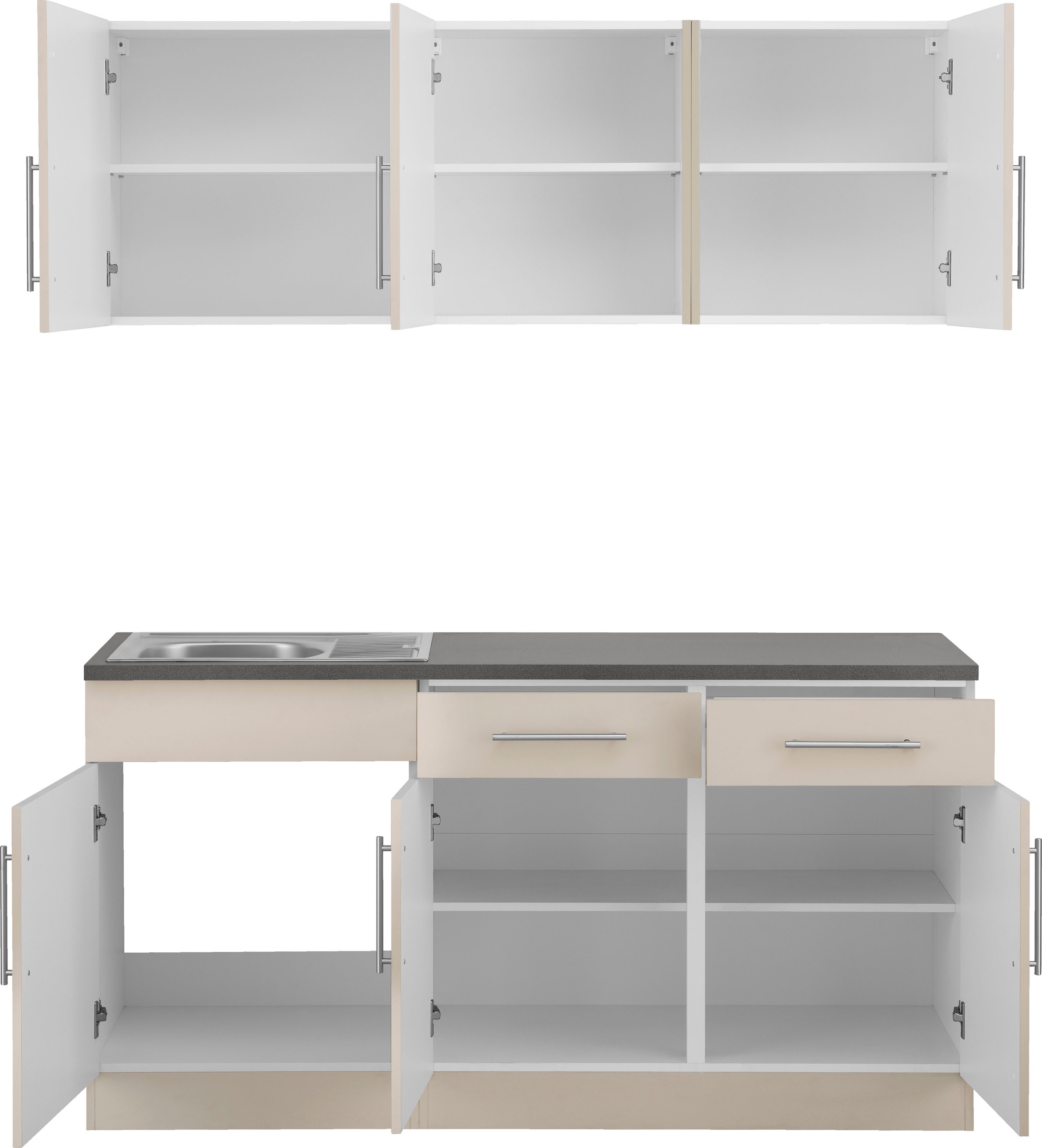 wiho Küchen Pantryküche »Cali« ohne E-Geräte, Breite 160 cm