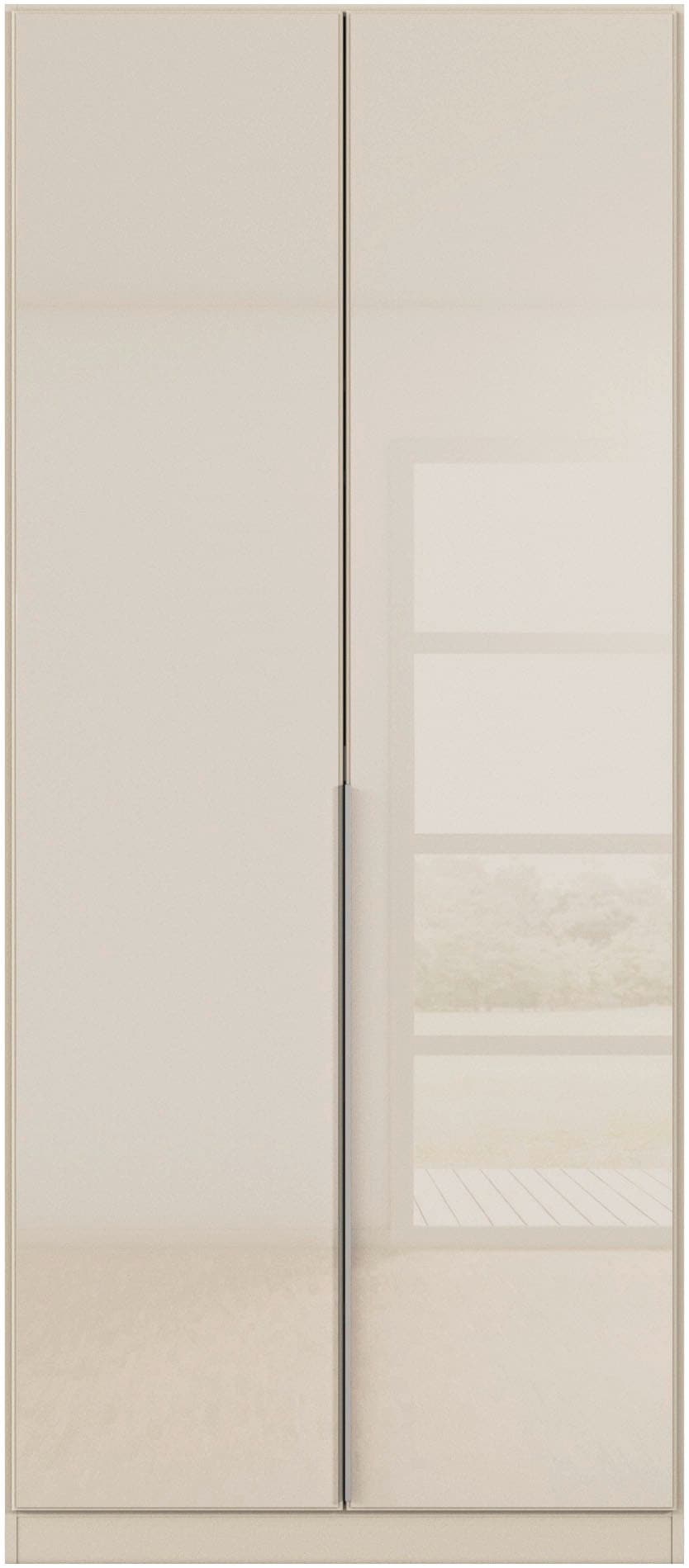 OTTO home Drehtürenschrank »Kleiderschrank Kleiderschränke Schrank Garderobe AGORDO mit Glasfront« in zwei Griff-Farben, Breiten 91-360 cm,  durchdachte Innenausstattung, in 7 Breiten und 2 Höhen MADE IN GERMANY