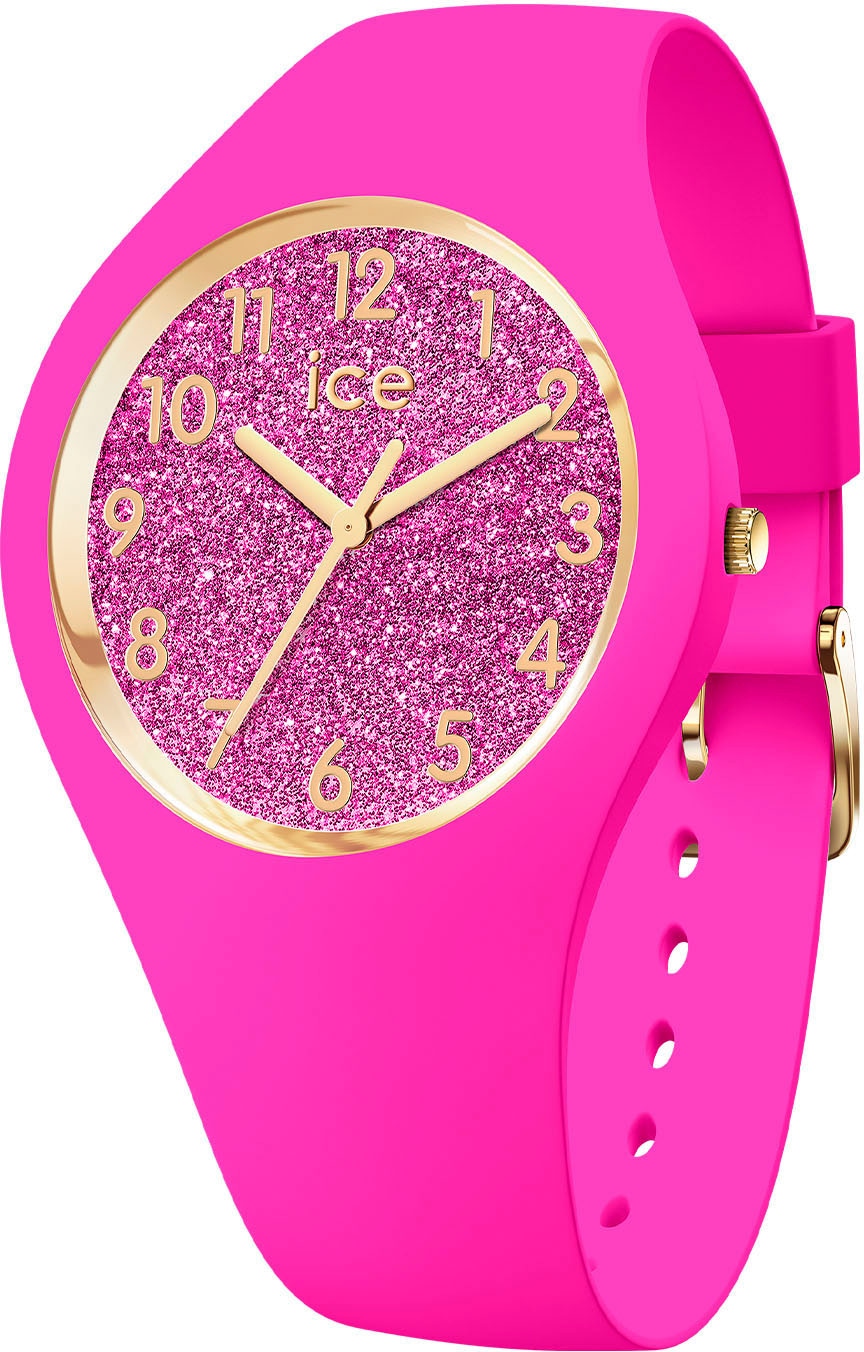 Quarzuhr »ICE glitter - Neon pink - Small - 3H, 021224«, Armbanduhr, Damenuhr,...