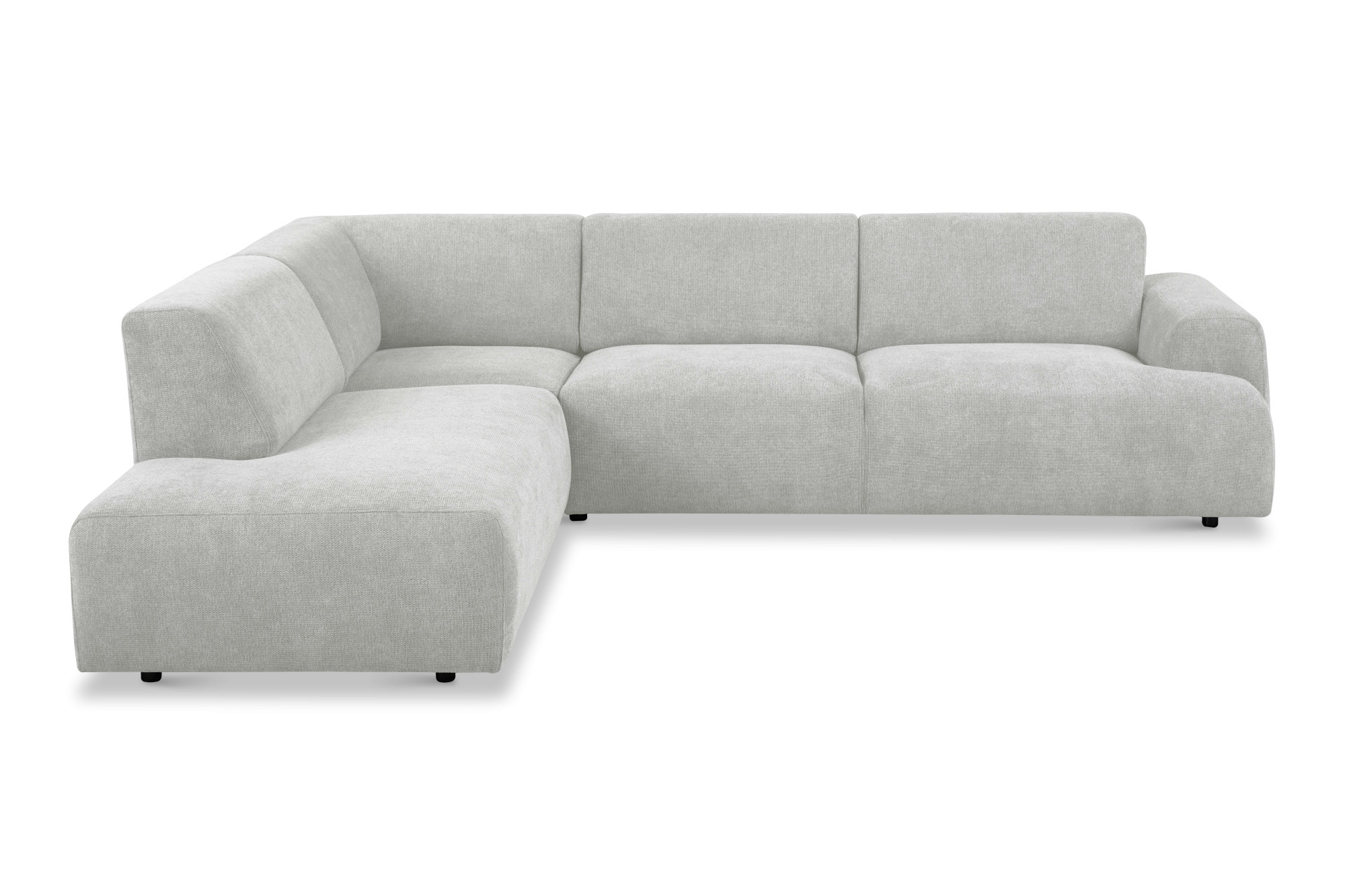 andas Ecksofa »Linkka, Breite 282 cm« L-Form, in einem weichen Chenille-Stoff, mit Wellenunterfederung