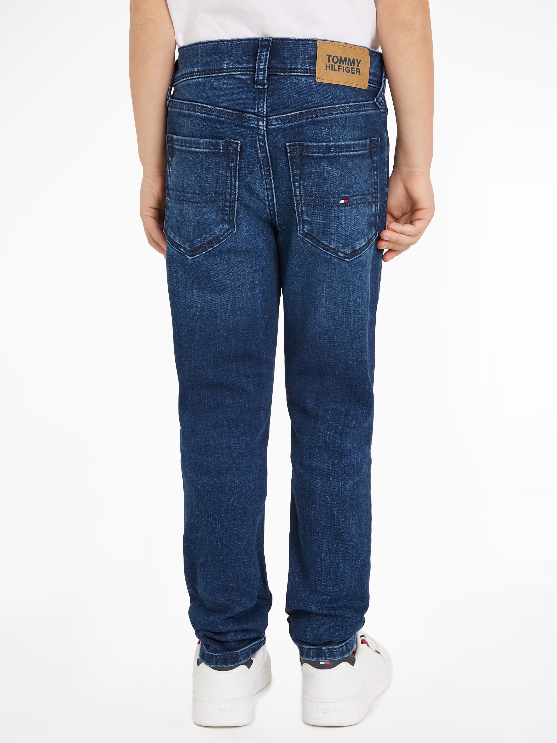 Tommy Hilfiger Skinny-fit-Jeans »SCANTON Y CORAL BLUE DENIM«, Kinder bis 16 Jahre mit Logostickerei