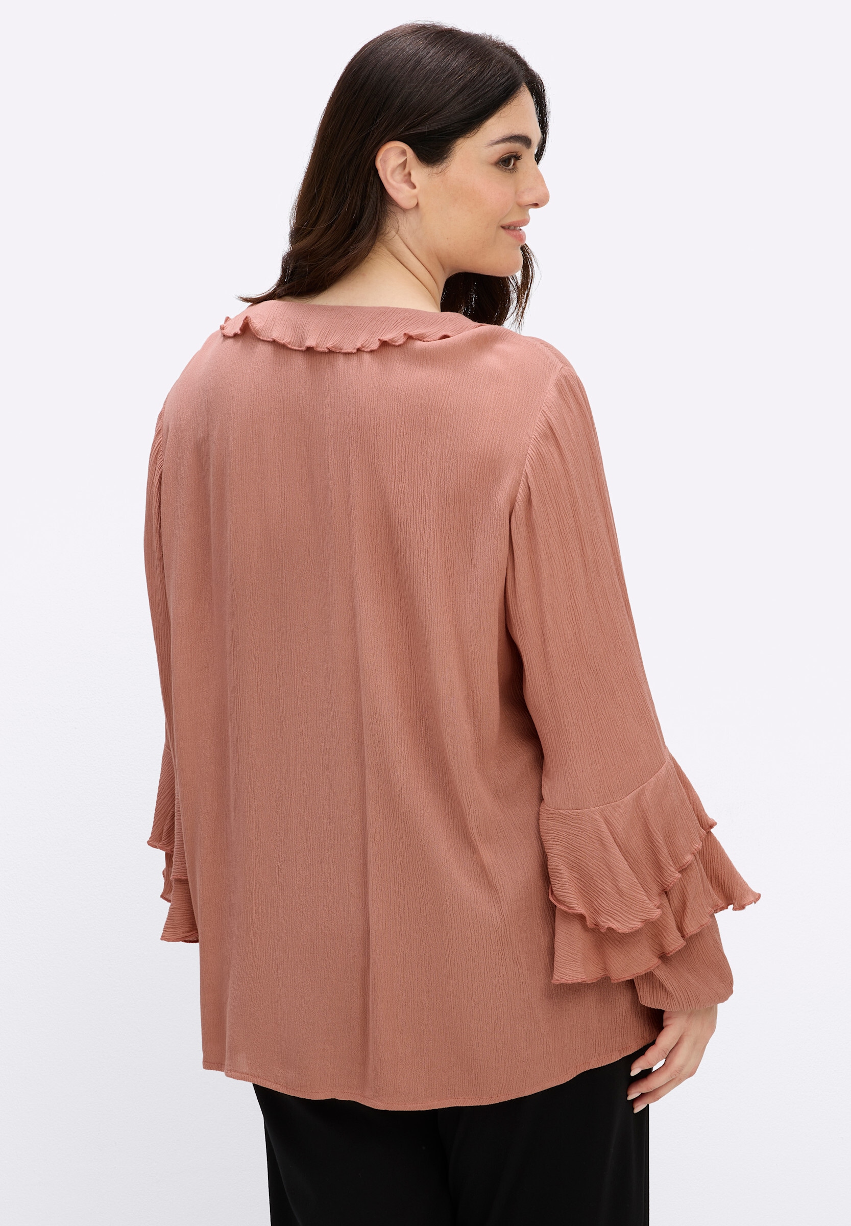 Sheego Longbluse »Tunika Tunika mit Volants«