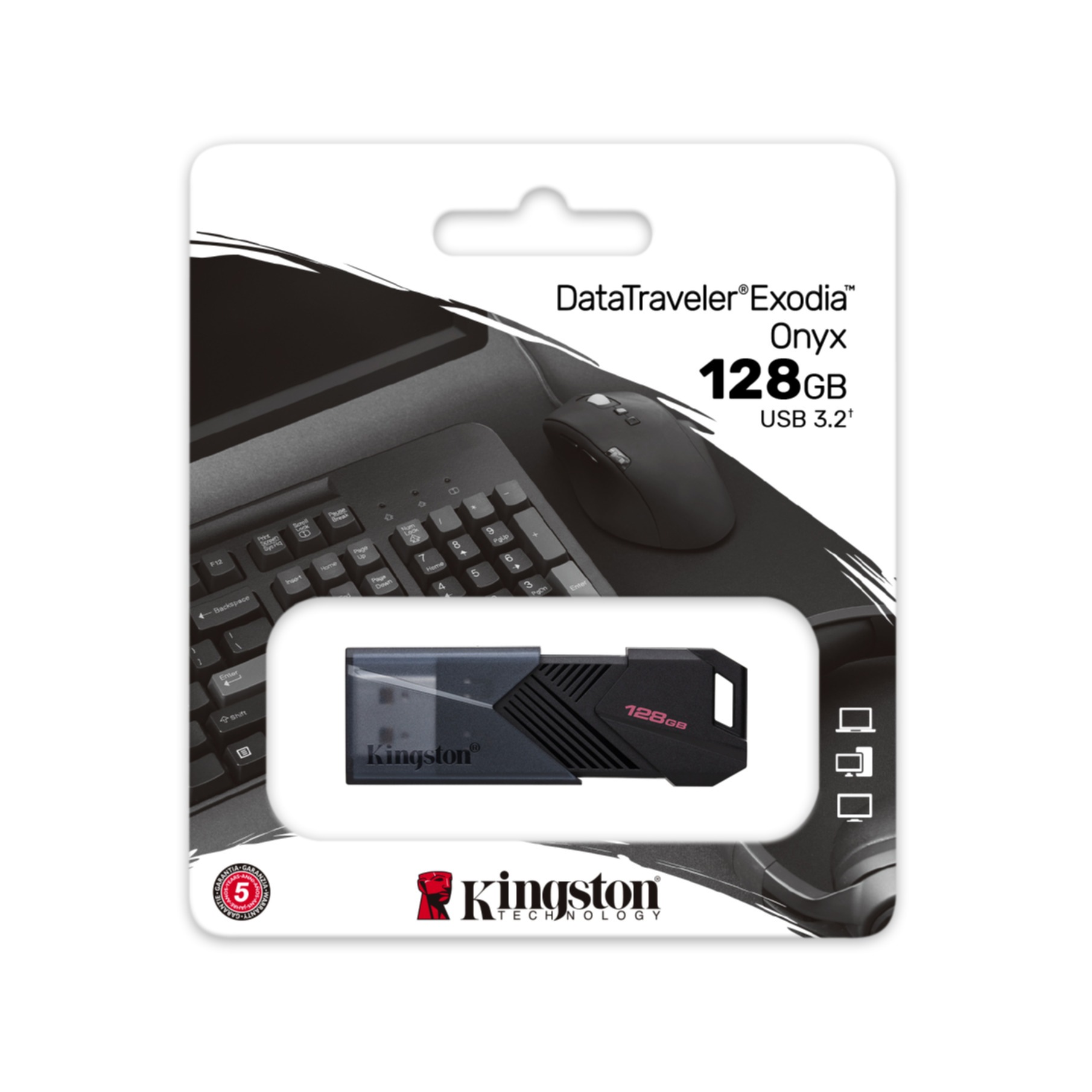 Kingston USB-Stick »128GB Portable USB 3.2 Gen 1 DataTraveler Exodia Onyx«