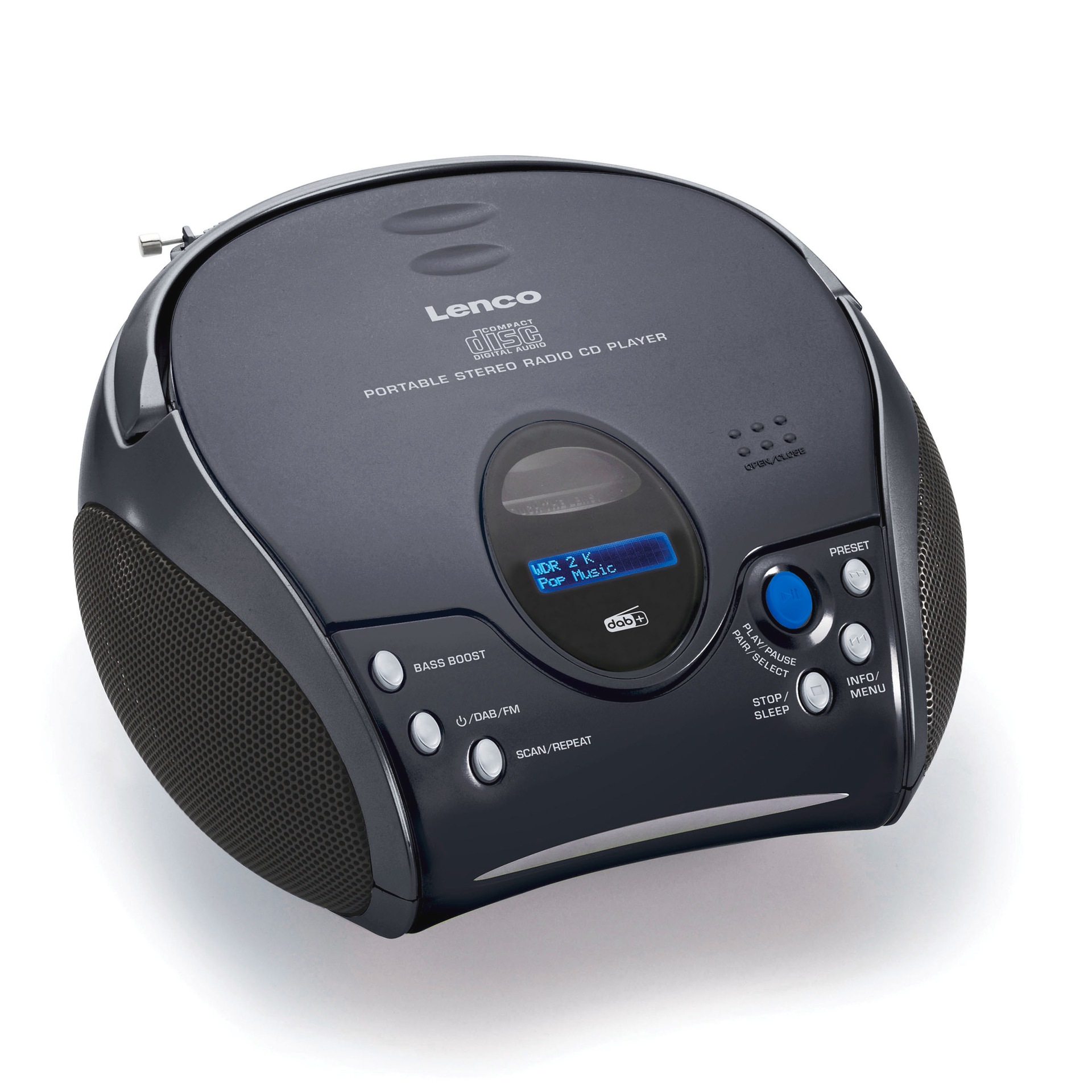 Lenco Digitalradio (DAB+) »SCD-24DAB BK - Tragbares DAB+-Radio«, (Digitalradio (DAB+)