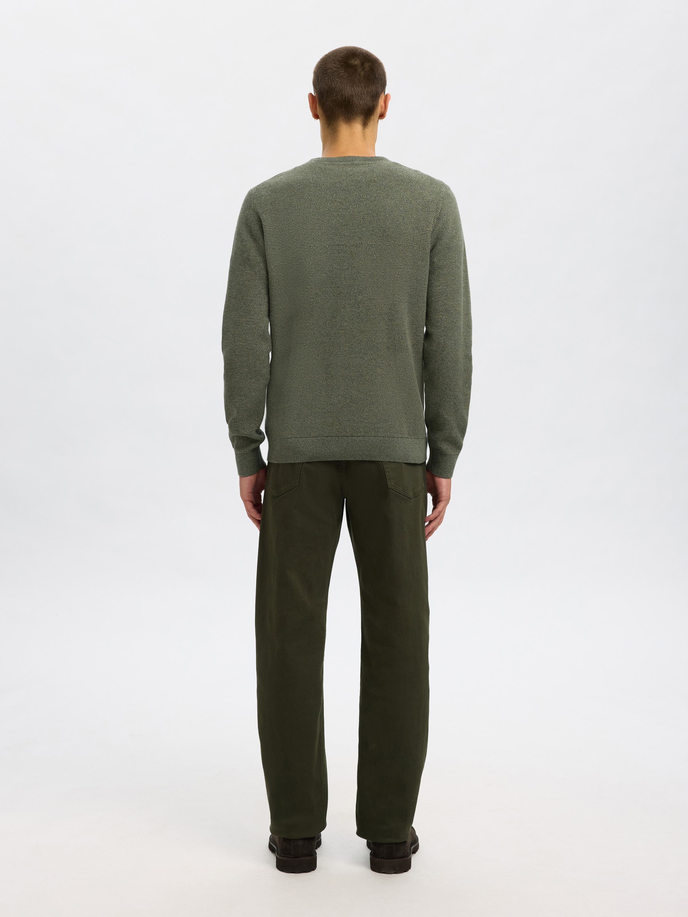 SELECTED HOMME Strickpullover »SLHROSS LS KNIT STRUCTURE CREW NECK NOOS«