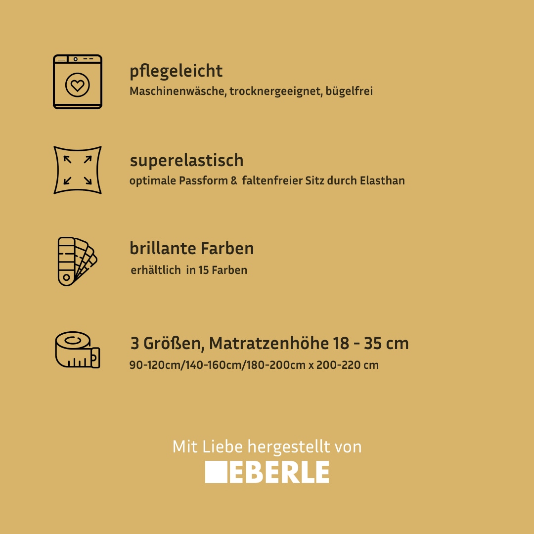 bellana Spannbettlaken »Jersey-Elasthan deluxe«, für Standardmatratzen, Wasserbetten und Boxspringbetten