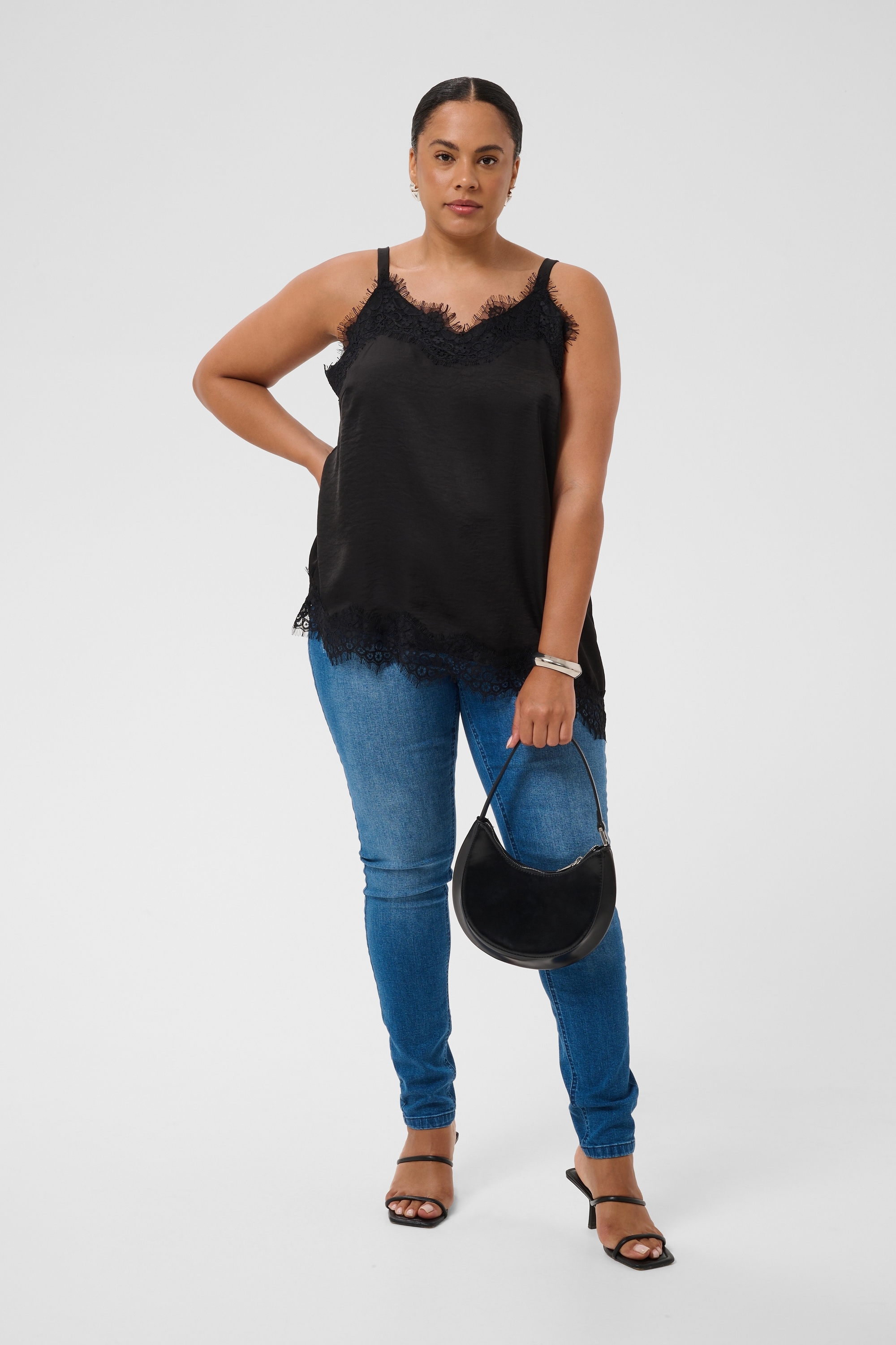 KAFFE Curve Blusentop »Damen Ärmellose Bluse KCjanie«