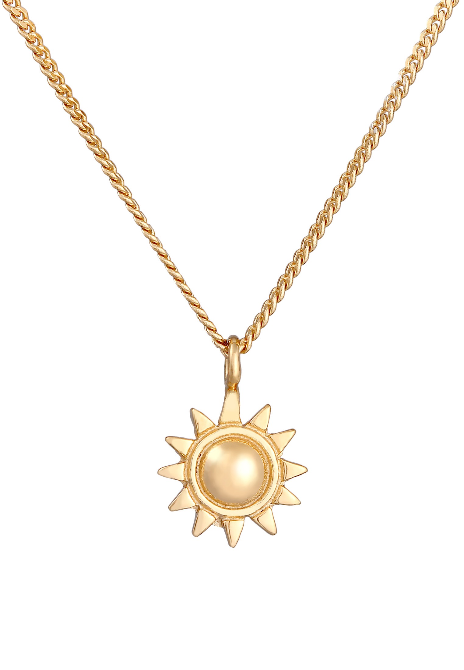 Elli Kette mit Anhänger »Halskette Sonne Strahlend 925 Silber«