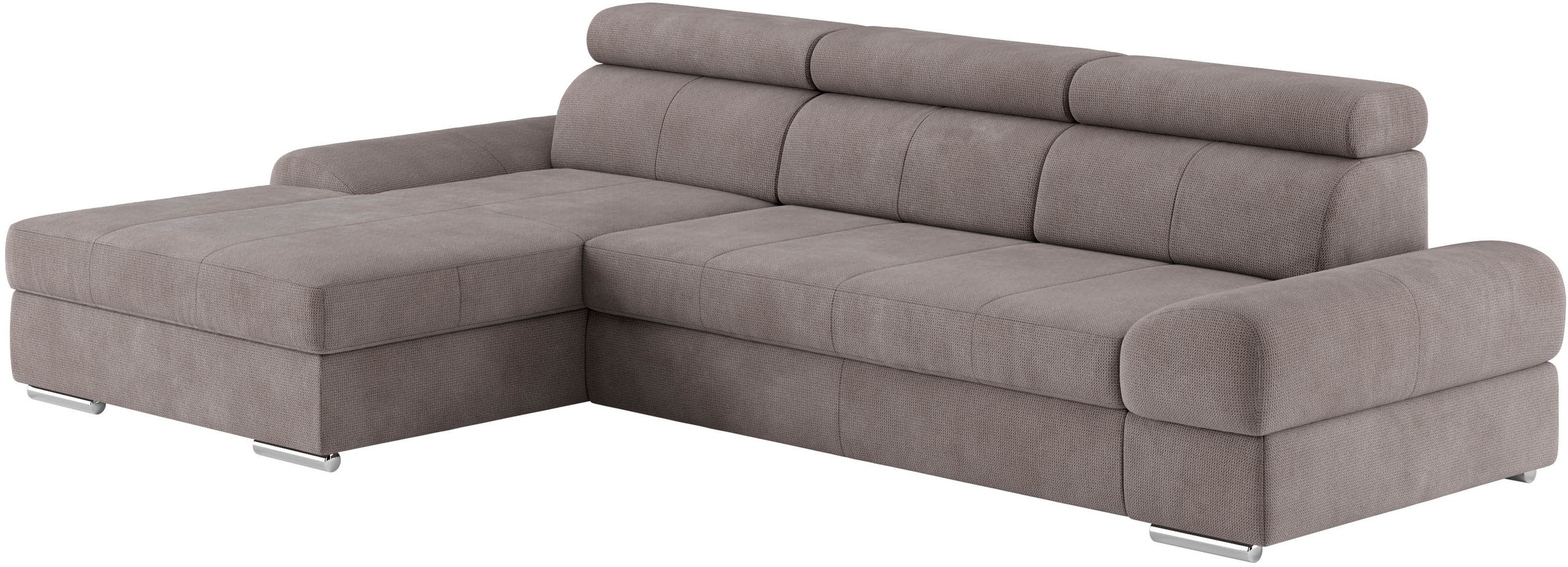 sit&more Ecksofa »Broadway L-Form«, inklusive Kopfteilverstellung, wahlweise mit Bettfunktion
