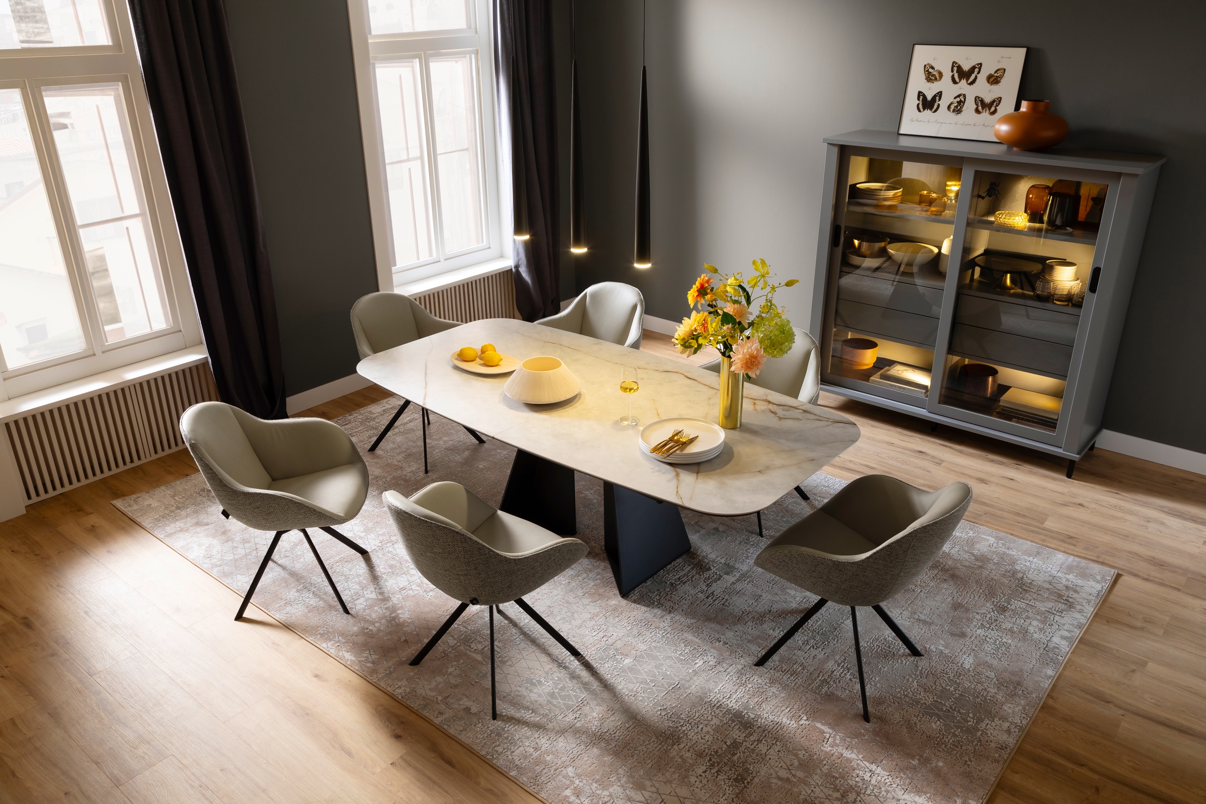 SCHÖNER WOHNEN-Kollektion Teppich »Vision 211« rechteckig 7 mm Höhe Viskoseteppich mit Glanz, Wohnzimmer