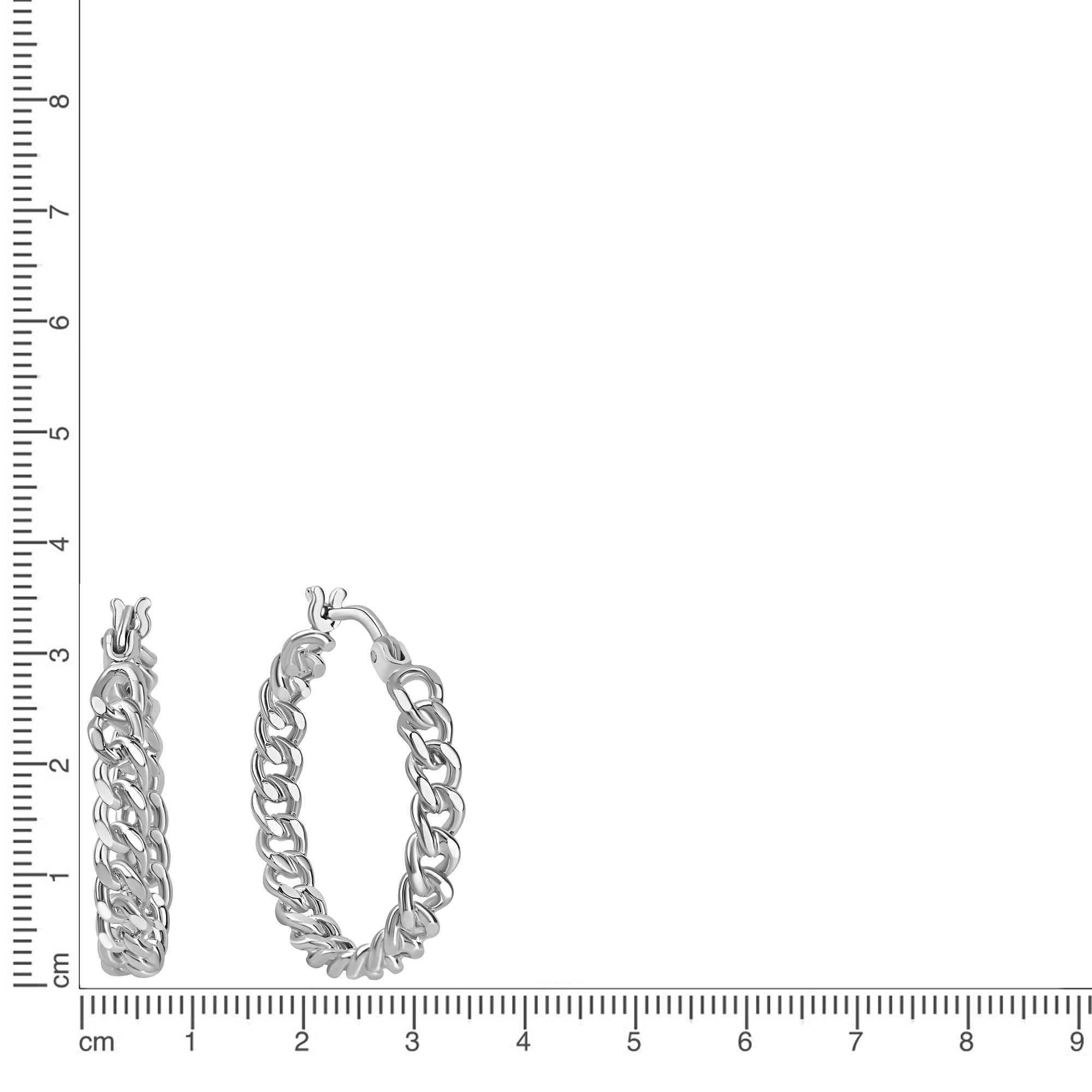 Firetti Paar Creolen »Schmuck Geschenk Silber 925 Ohrschmuck Ohrringe Panzerkettengliederung«