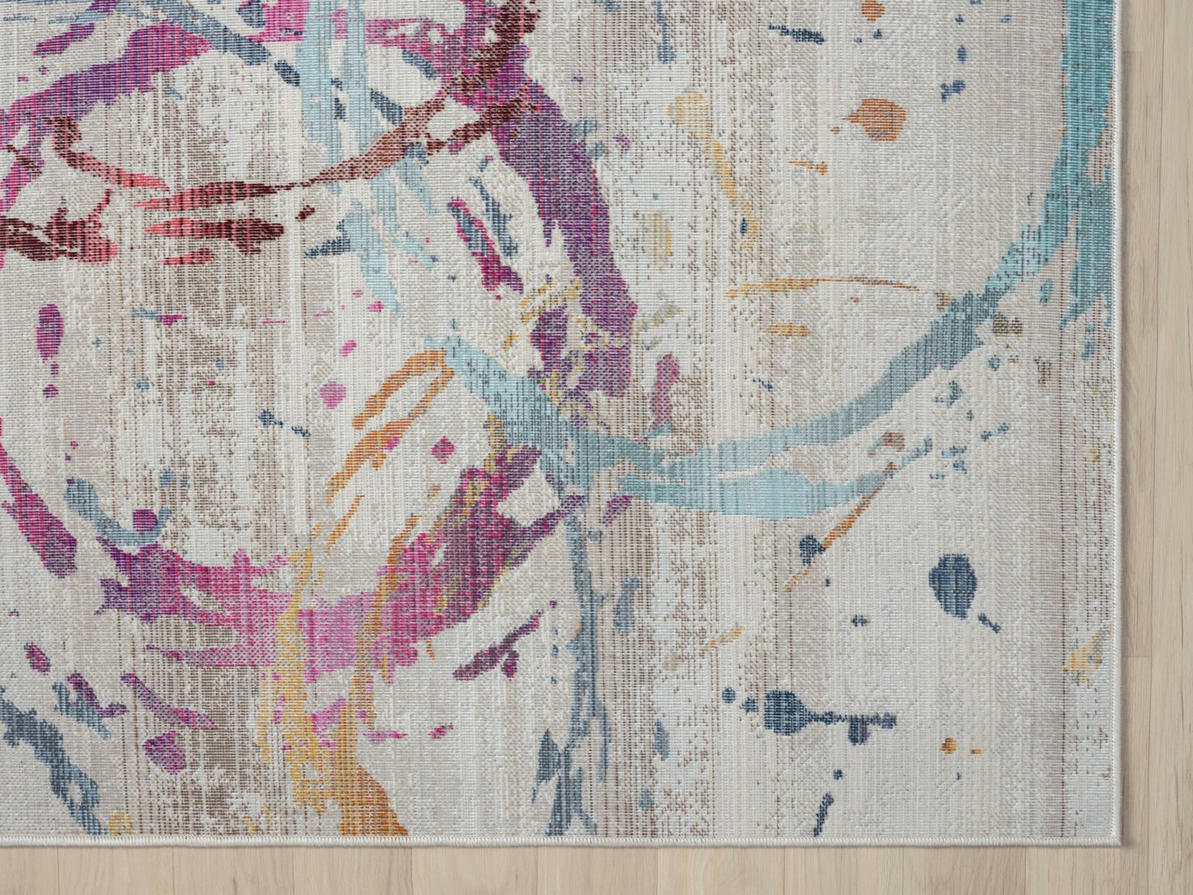 Myflair Möbel & Accessoires Teppich »Aurora 5« rechteckig 2 mm Höhe Flachgewebe, im modernem Used Look, superflach, weich durch Microfaser