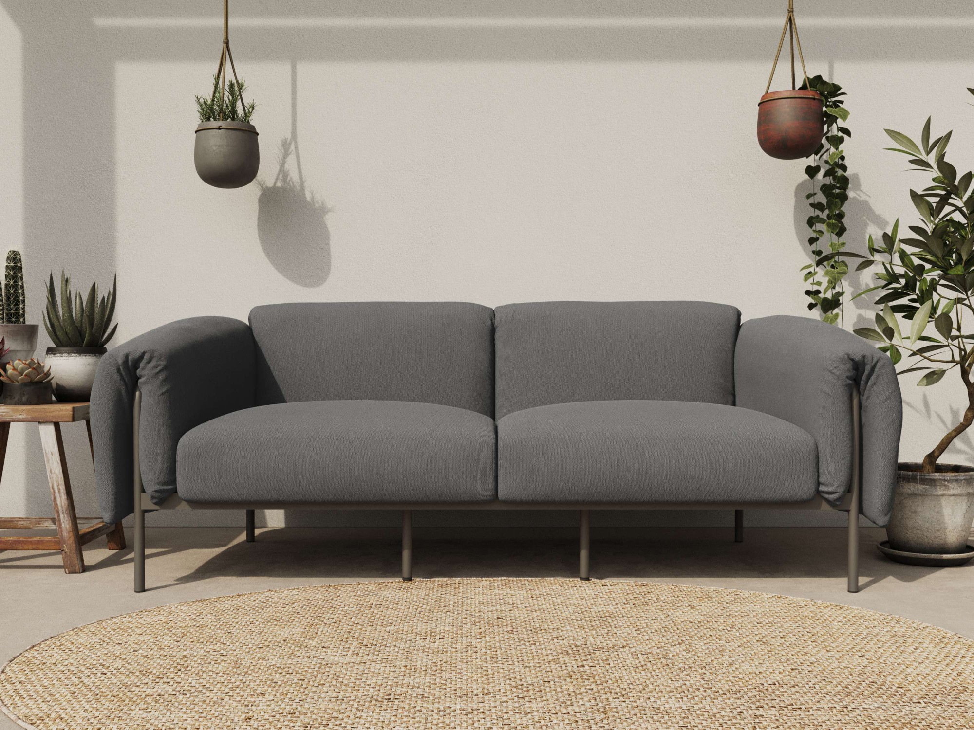 andas 2-Sitzer »Lumi«, Outdoor Gartensofa, wetterfeste Materialien, Breite 186 cm