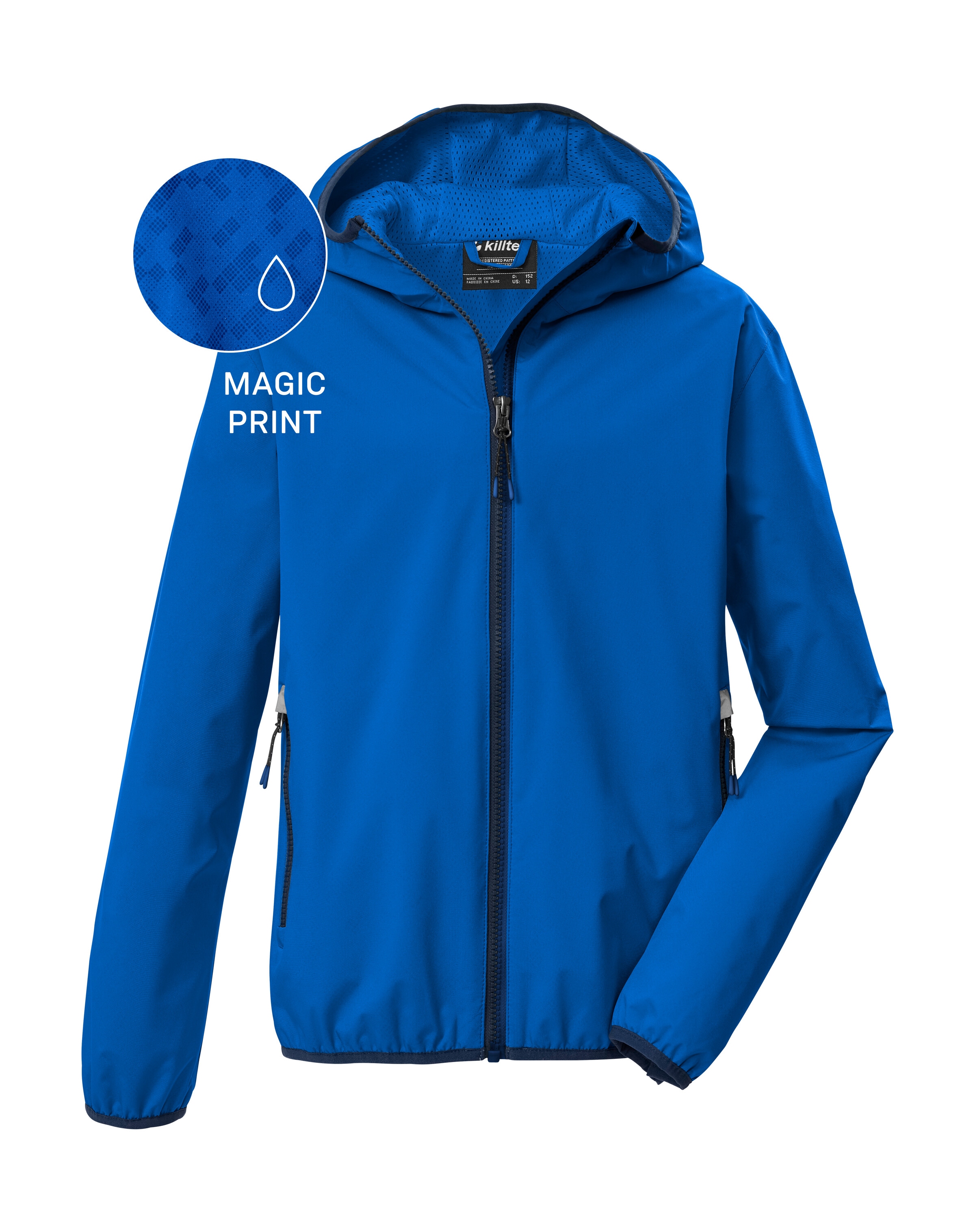 Killtec Funktionsjacke »KOS 145 BYS JCKT« Kinderjacke mit Magic Print, wasserdicht, Kapuze, Kinnschutz