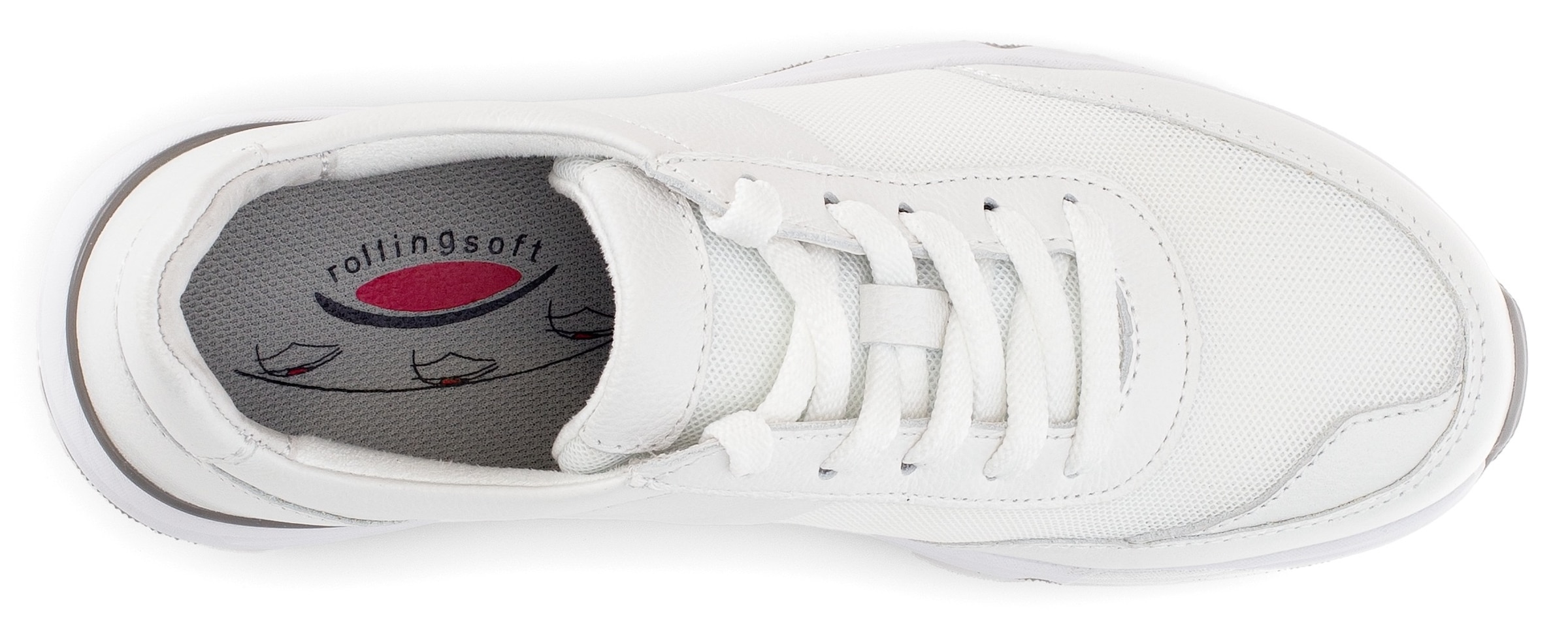 Gabor Rollingsoft Keilsneaker, Freizeitschuh, Halbschuh, Schnürer, herausnehmbares Wechselfußbett