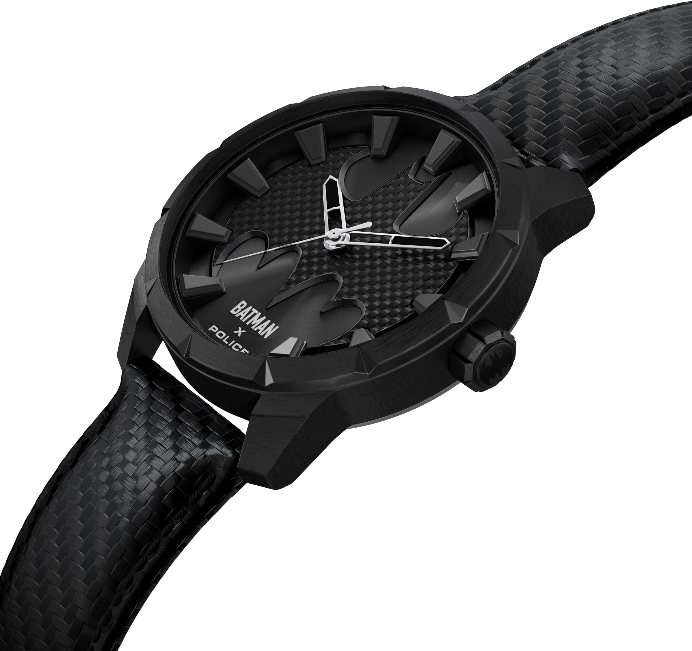 Police Quarzuhr »BATMAN THE BAT« Armbanduhr, Herrenuhr, Lederarmband, analog