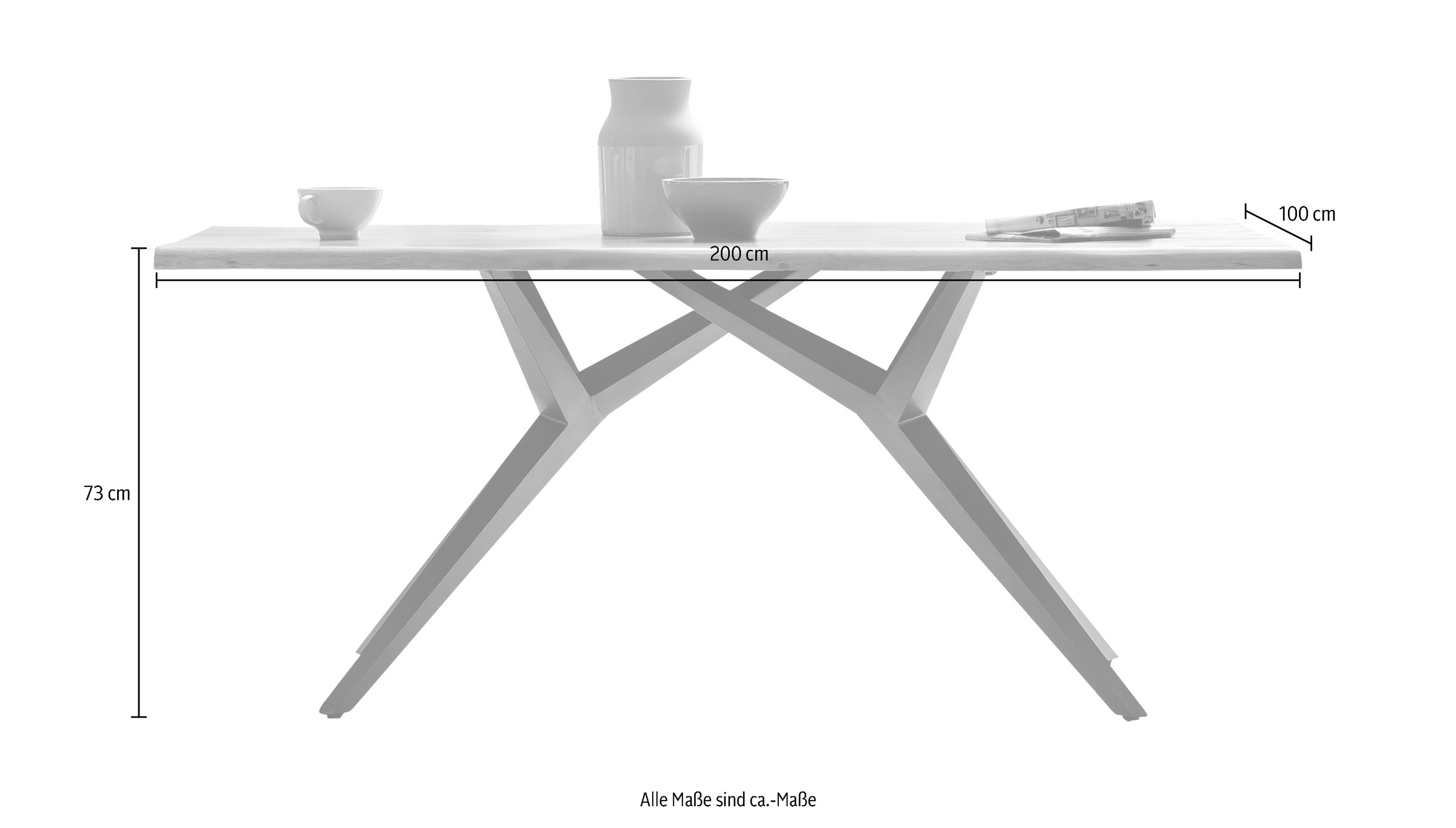 SIT Esstisch Design-Gestell im industriellen Antiklook