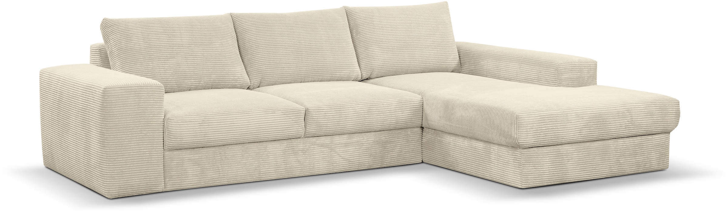 WERK2 Ecksofa Rozzana, in modischem Cord-Bezug