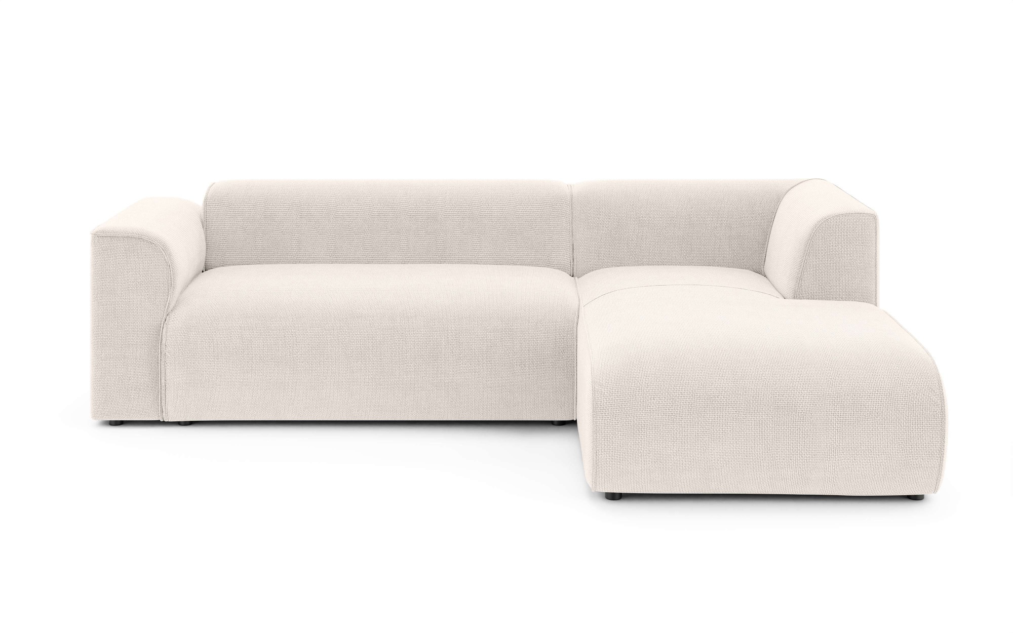 INOSIGN Ecksofa »MERID L-Form (257 cm), zeitlos & stilvolles Design,«, Aufwendig gepolstert, in Cord, Chenille und Struktur