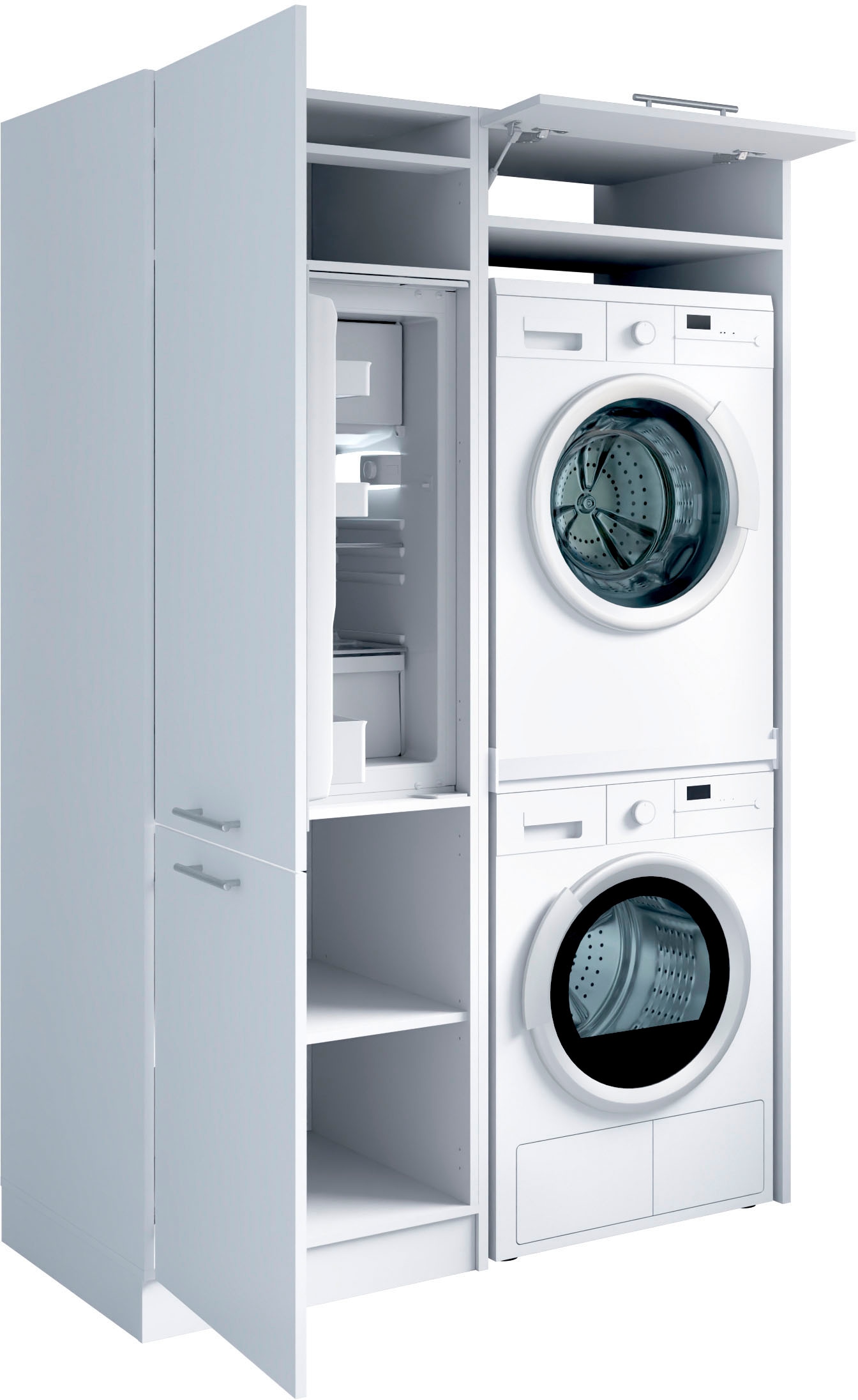 Laundreezy Mehrzweckschrank-Set »Laundreezy, 2-tlg. Mehrzweckschrank-Set B/H/T 128/238/68 cm« 2 Stk. tlg.