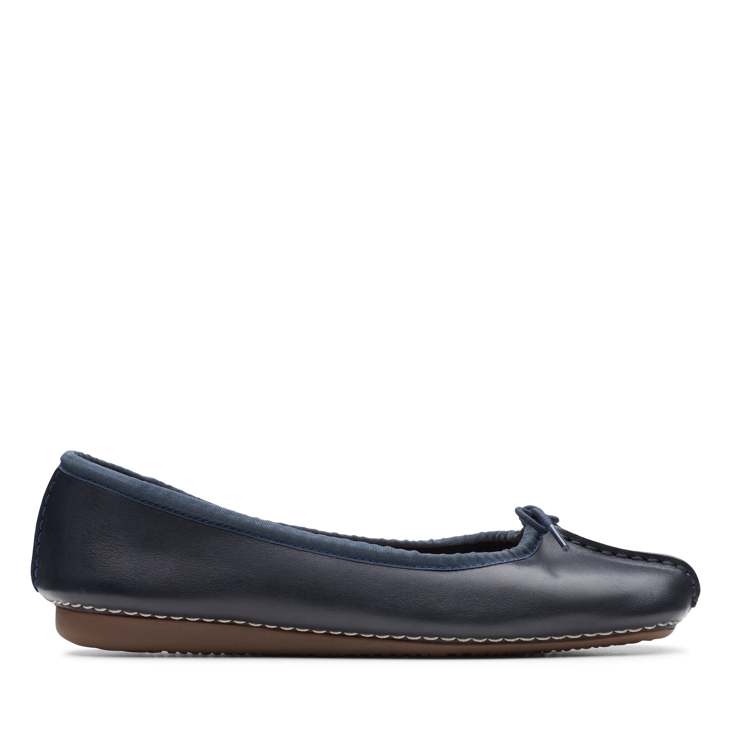 Clarks Ballerina »Freckle Ice«, Slipper, Flats, Flats, Slipper mit Schleifchen