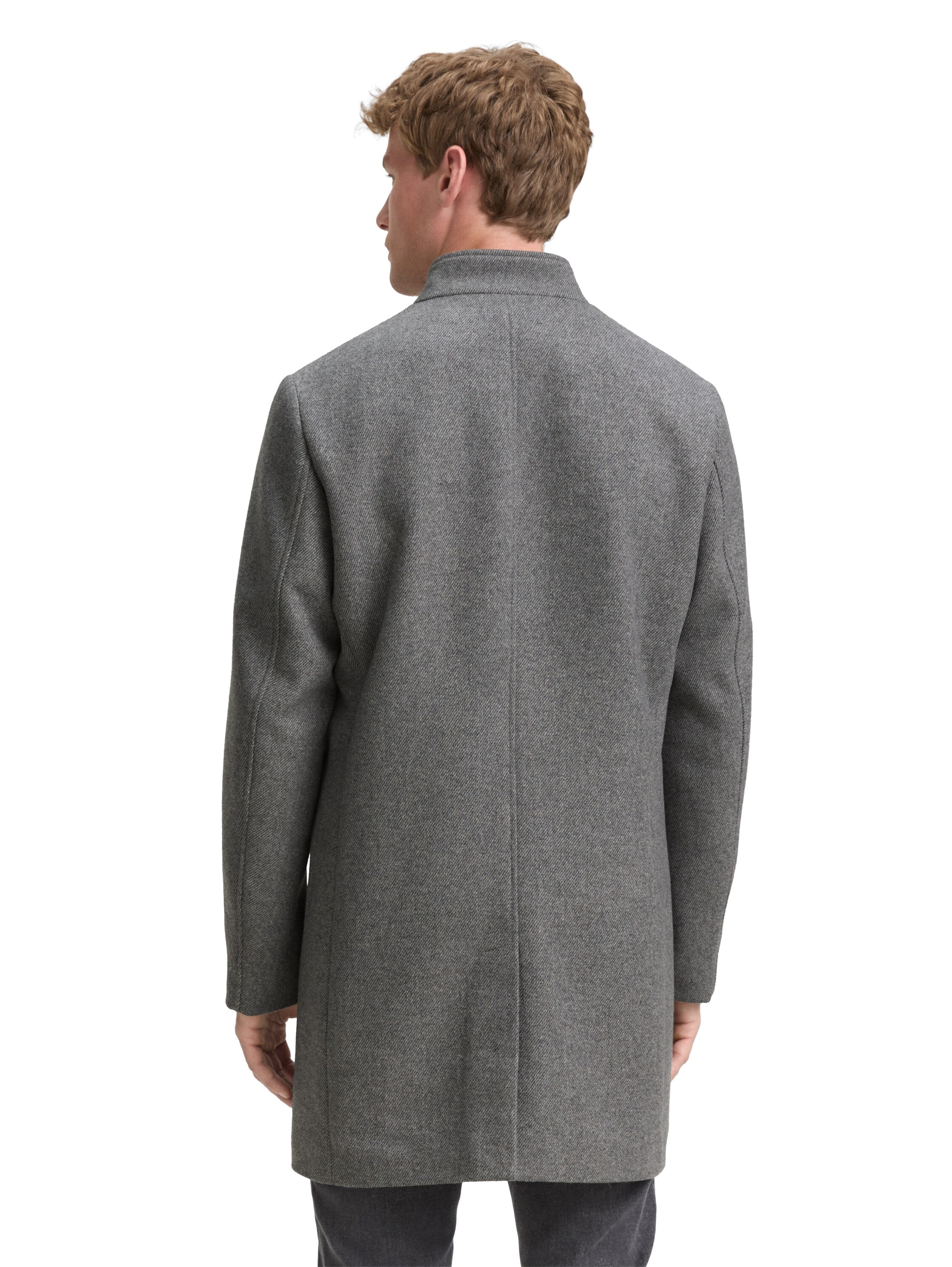 TOM TAILOR Denim Wolljacke, mit Stehkragen