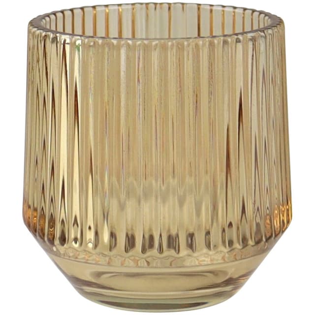 AM Design Windlicht »mit Rillen«, (Set, 4 St.), Teelichthalter aus Glas, Ø  ca. 9,5 cm bestellen im OTTO Online Shop