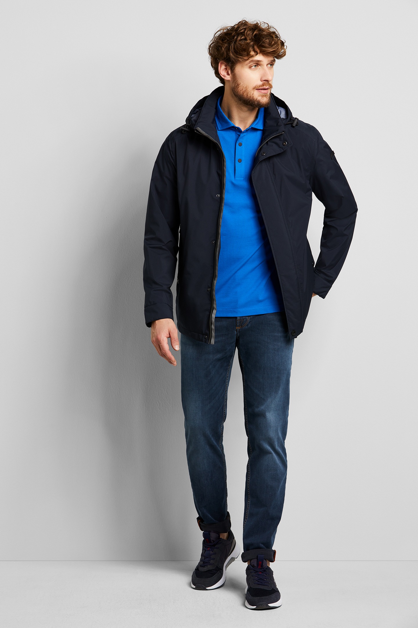 bugatti Regenjacke, mit Kapuze, mit verschweißten Nähten