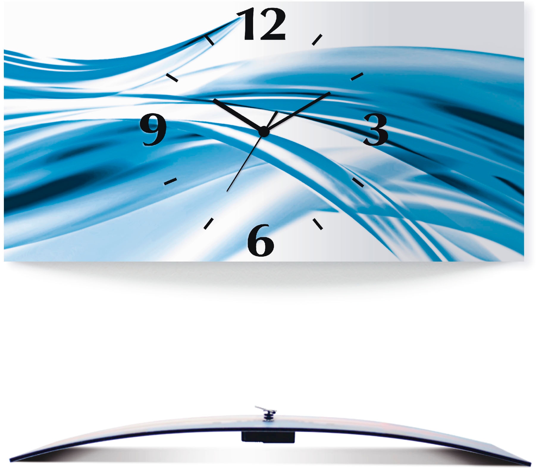 Artland Wanduhr »Schöne Welle - Abstrakt«, 3D Optik gebogen, mit Quarz- oder Funkuhrwerk, versch. Größen