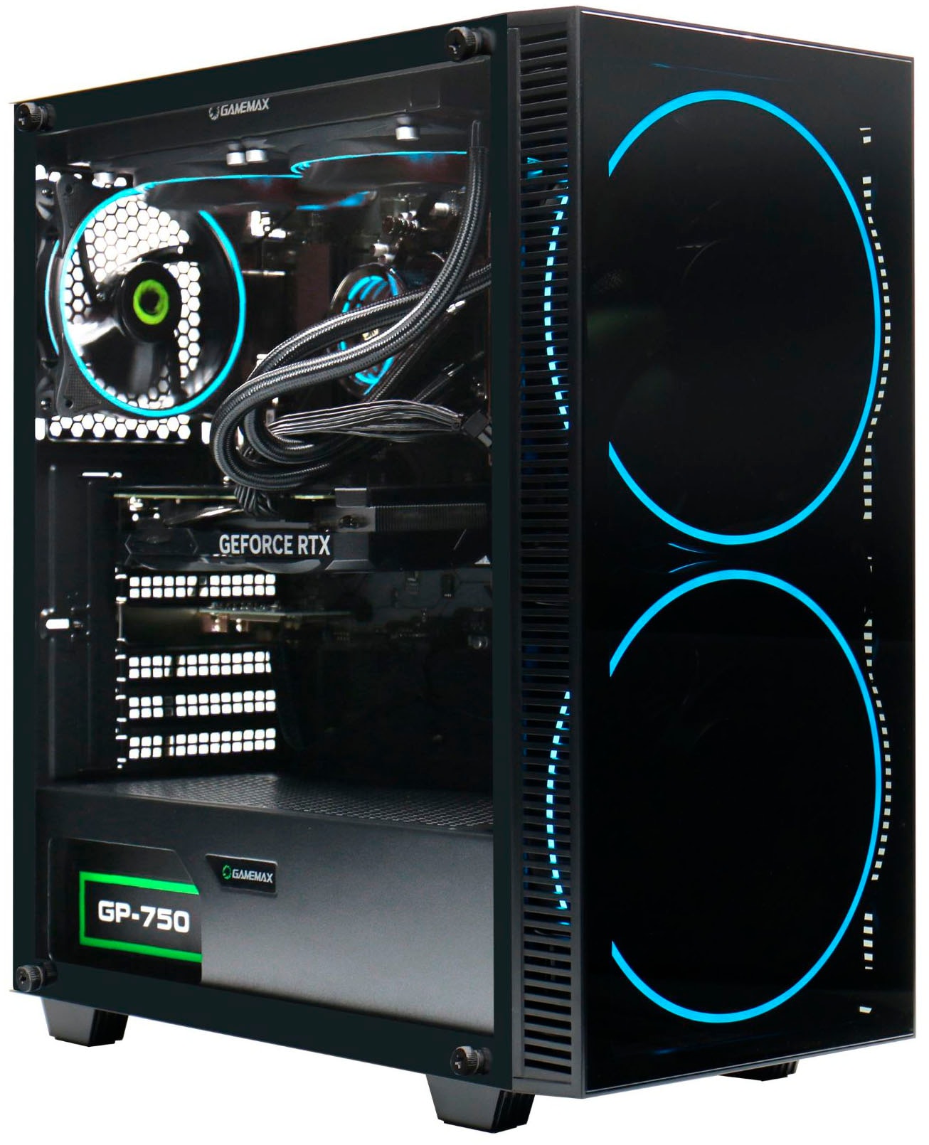 GAMEMAX Gaming-PC-Komplettsystem »GigaDeal Black Hole 2812 AMD Ryzen 5 7500F 32GB DDR5 1TB SSD RTX 5070« 32 ″ AMD Ryzen 5 GeForce RTX™ 5070 32 GB RAM 1.000 GB SSD Windows 11, DDR5 RAM + Gigabyte GS32QCA LED-Monitor Curved, 80 cm 32"