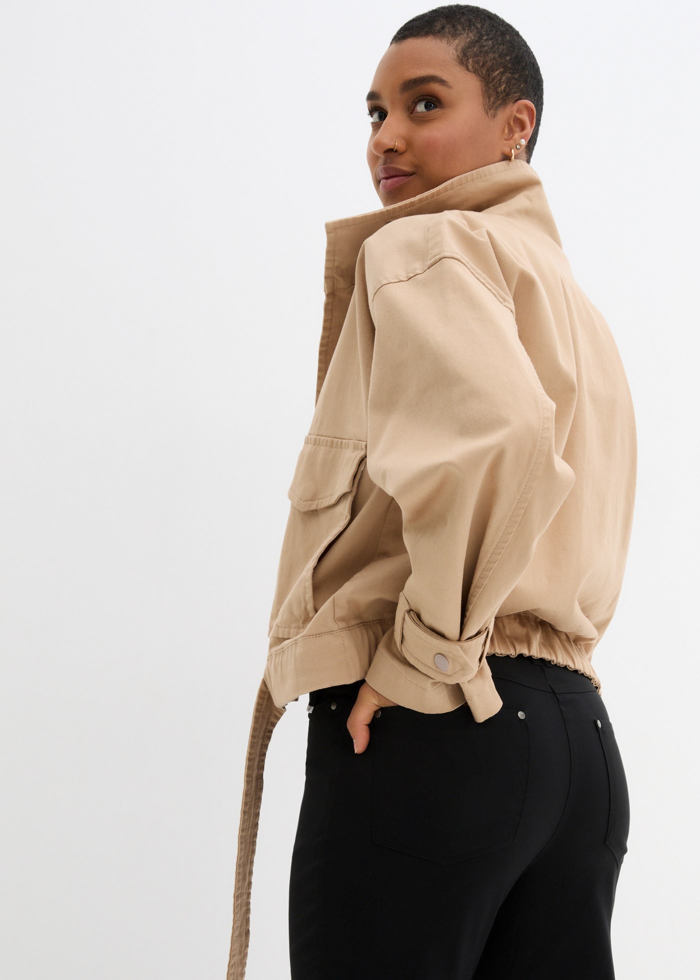 bonprix Stretch-Hose »Bengalin-Stretch-Hose mit Bequembund, Straight«  aus Polyester, Viskose und Elasthan, mit Bequembund, Regular Fit