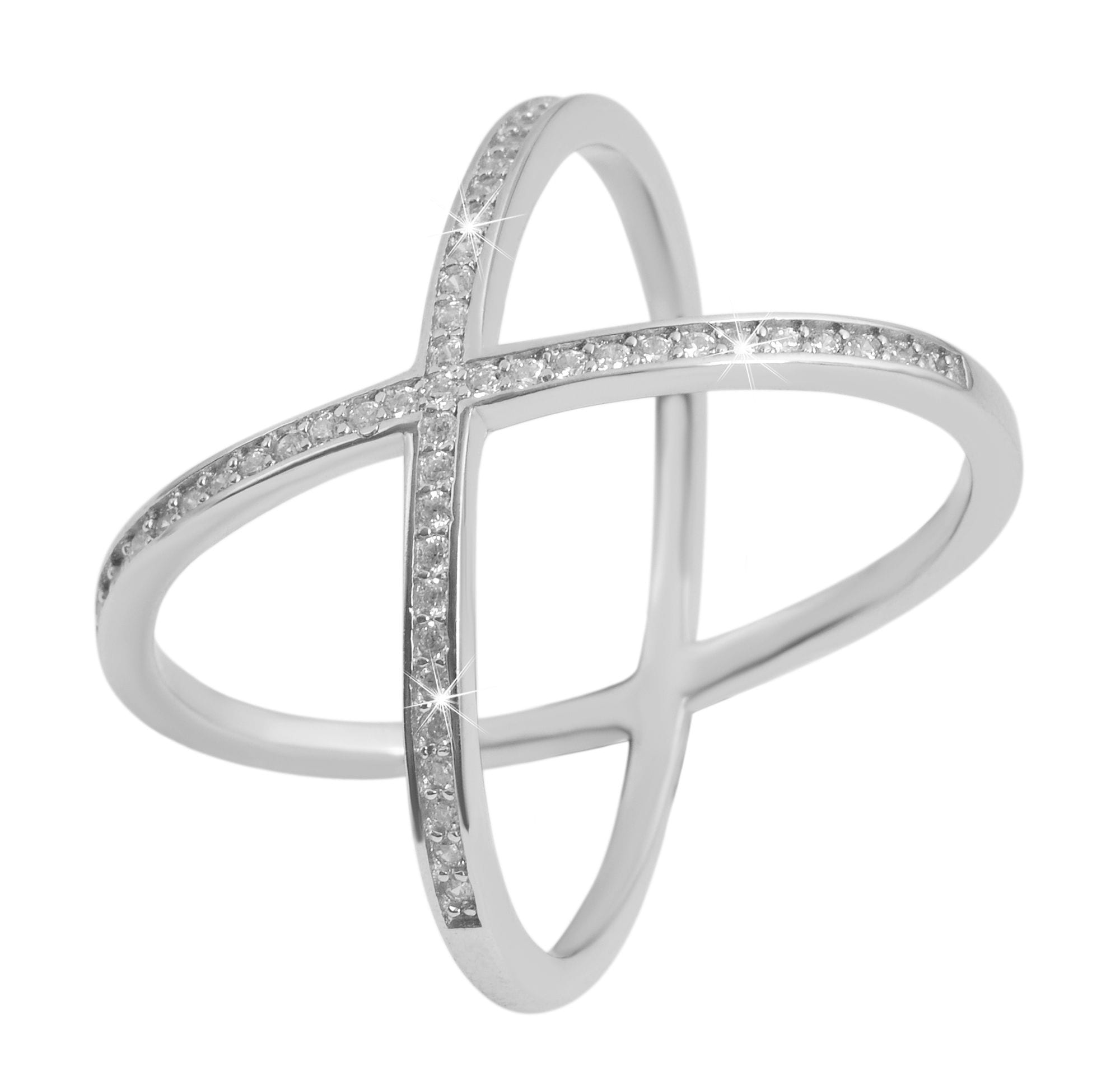 Adelia´s Fingerring »Damen Ring aus 925 Silber mit Zirkonia«