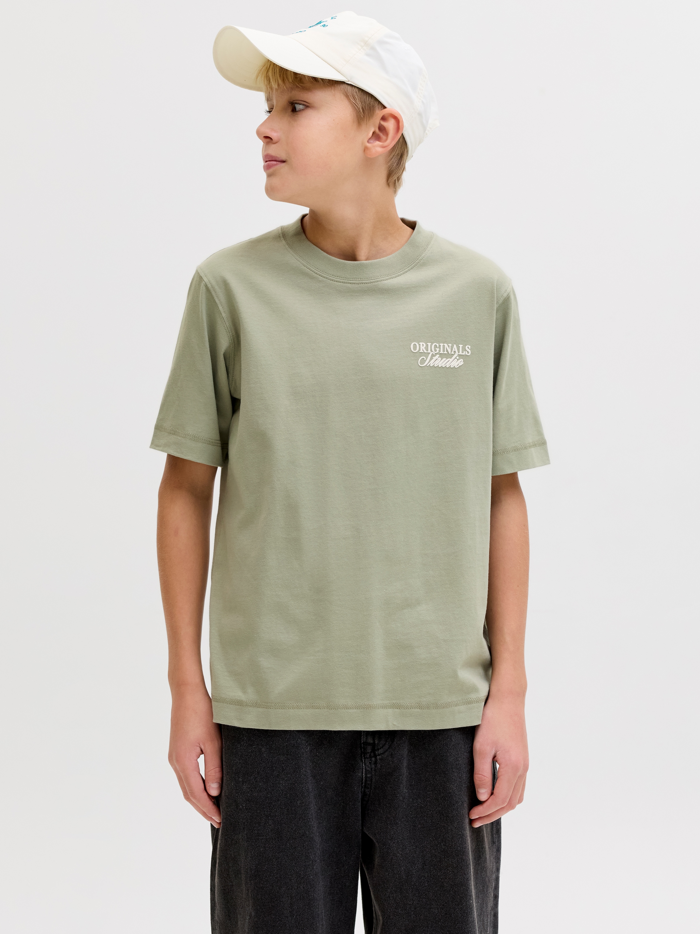 Jack & Jones Junior T-Shirt »JORNORREBRO TYPO TEE SS CREW NECK SN JNR«