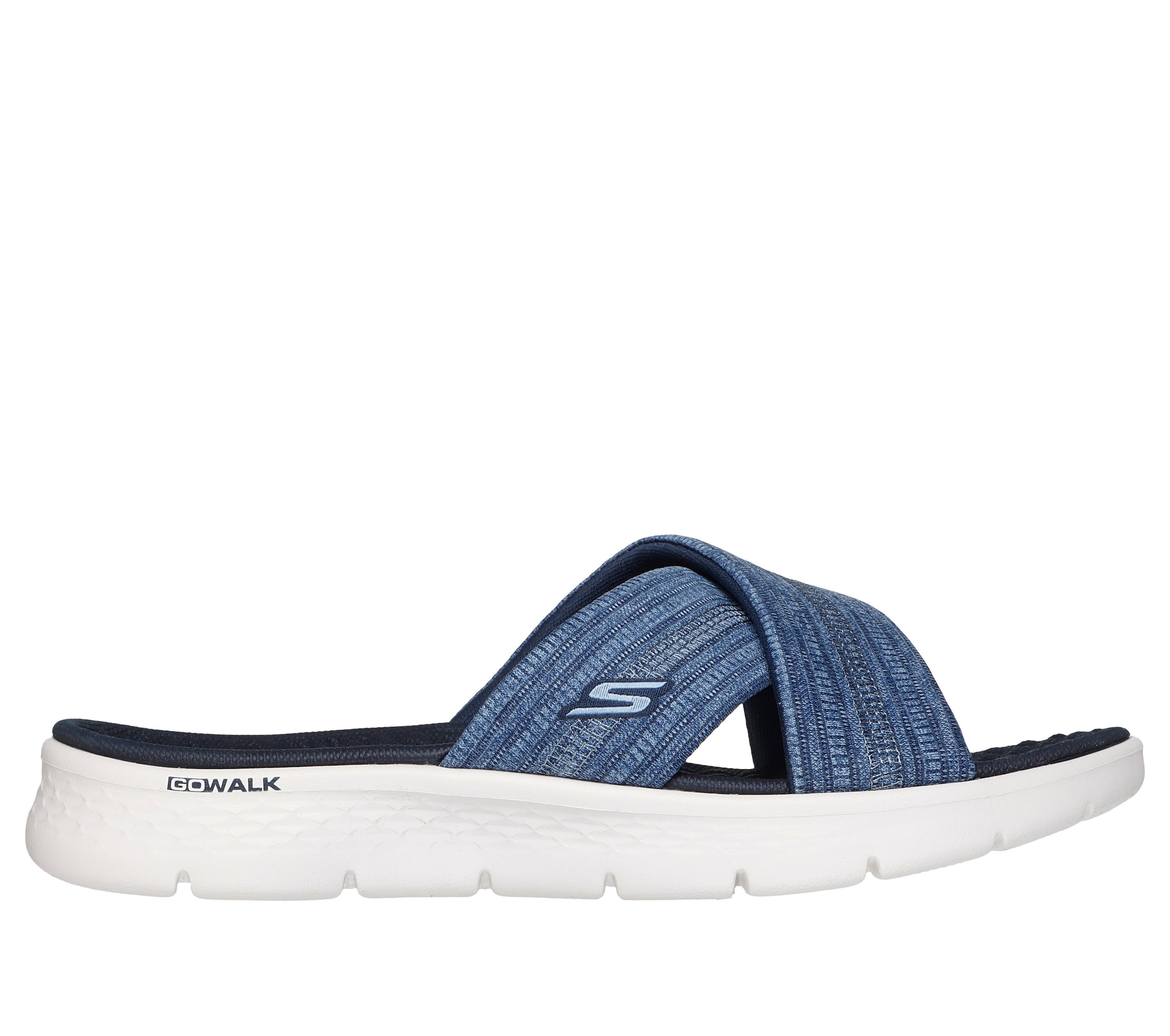 Skechers Pantolette »GO WALK FLEX SANDAL-BUTTERFLY BLISS«  Keilabsatz, Sommerschuh, Schlappen mit Goga Mat Footbed