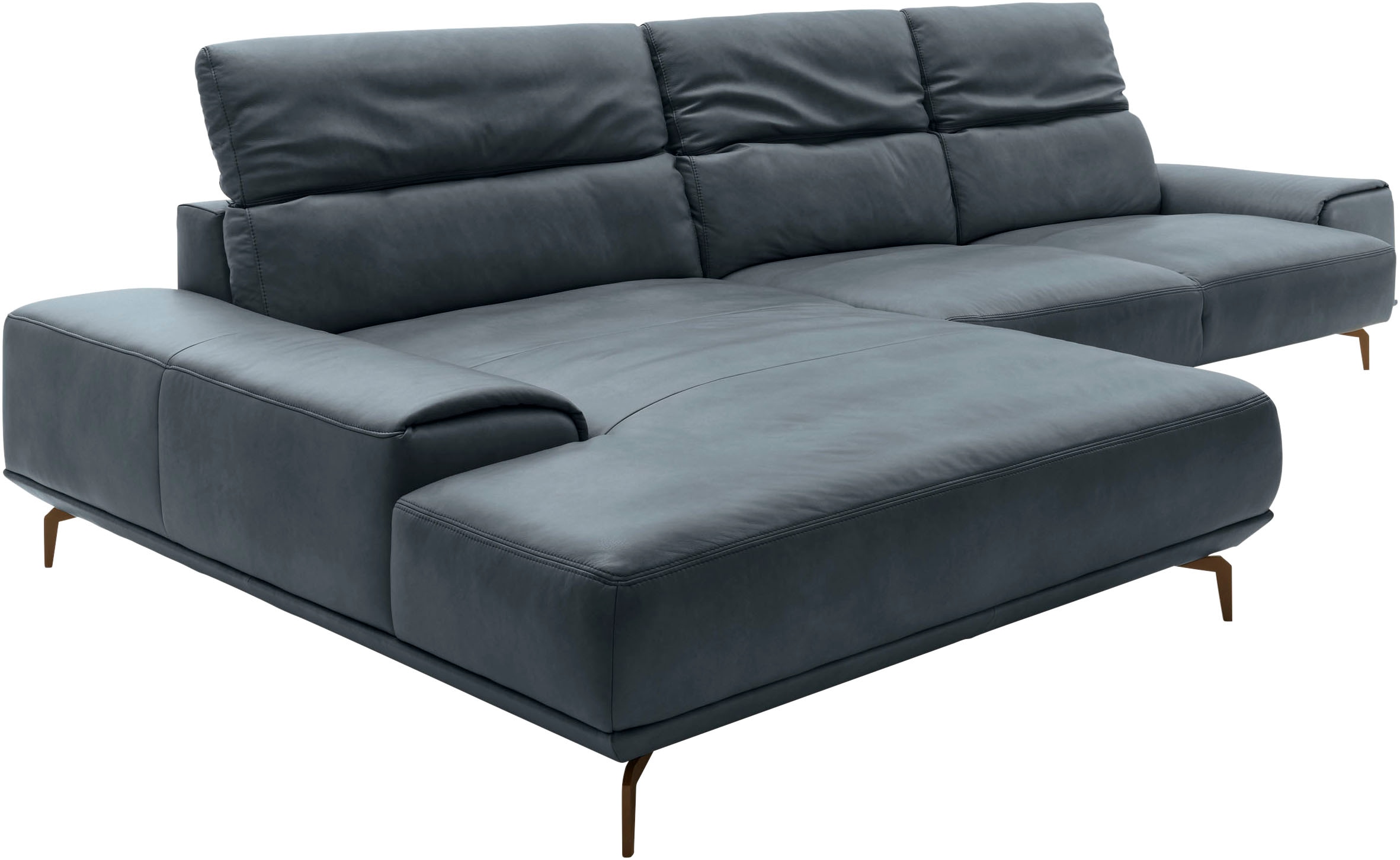 Musterring Wohnlandschaft »MR 2490«, Bronze-Fuß, Sitzhöhe 48cm, wahlweise mit Funktionen, Maße 342 x 207 cm