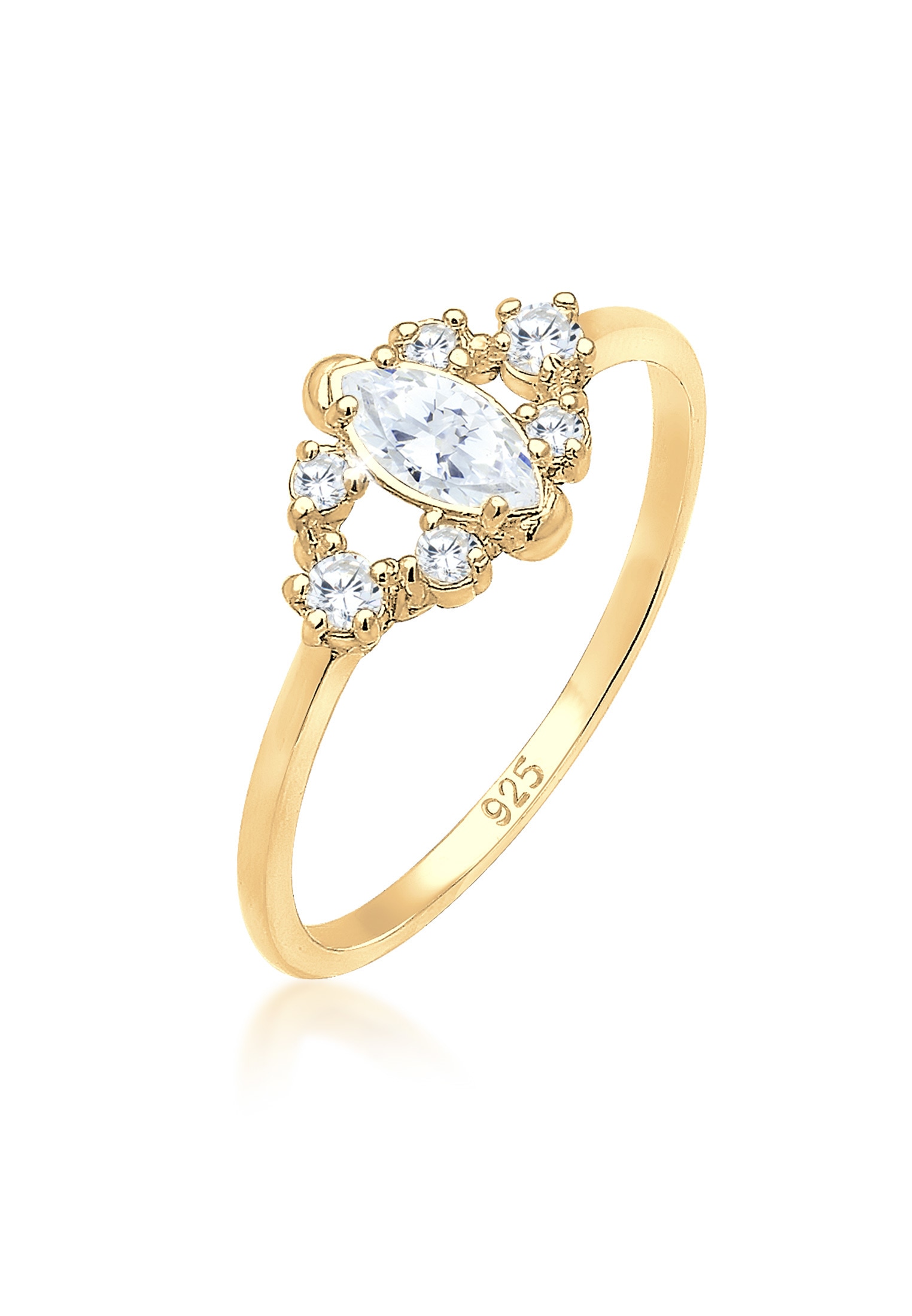 Trauring »Ring Valentin Floral Zirkonia Kristalle 925er Silber«