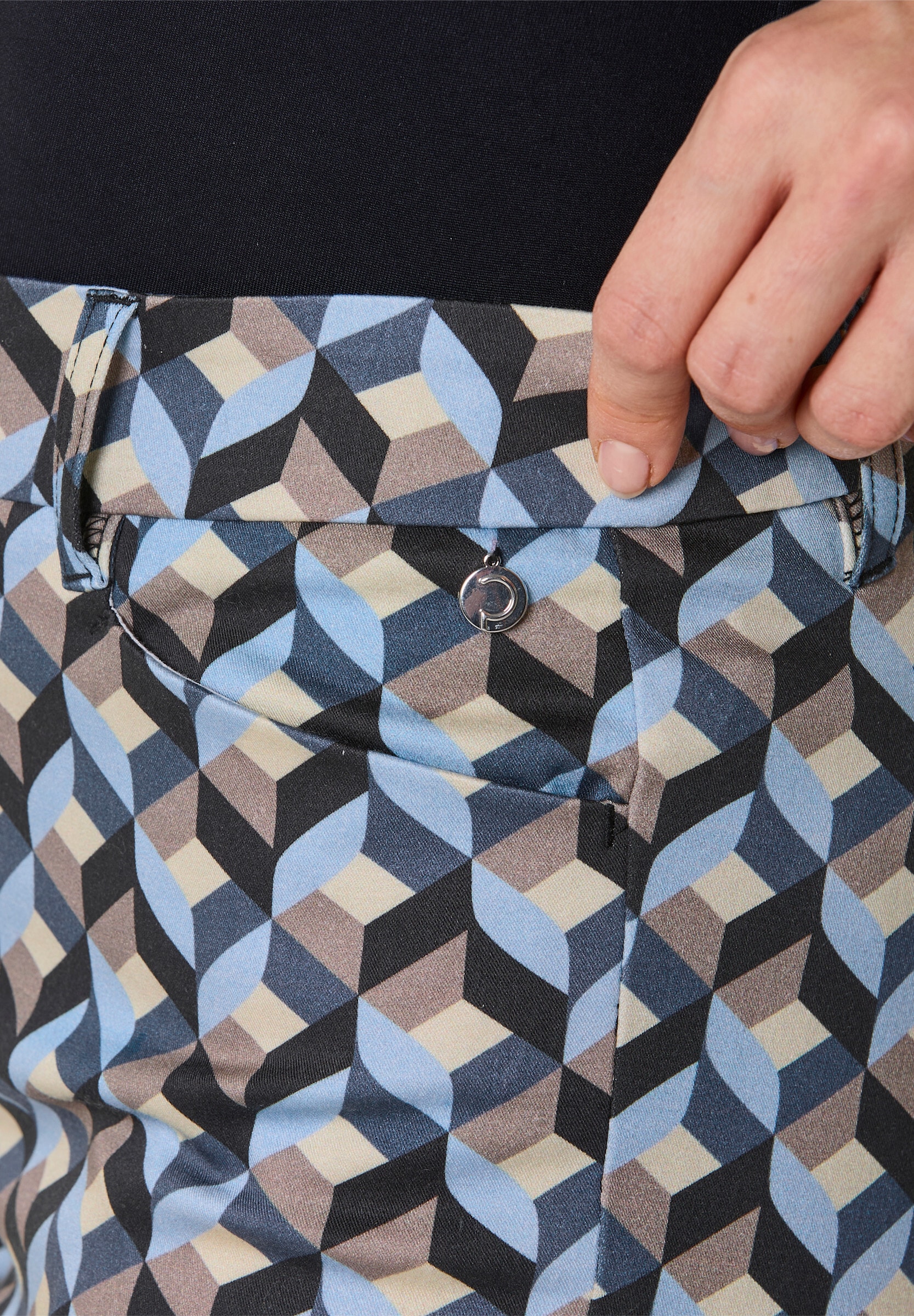 creation L Stoffhose »Lyocell-Baumwoll-Hose Hose in verkürzter Form«