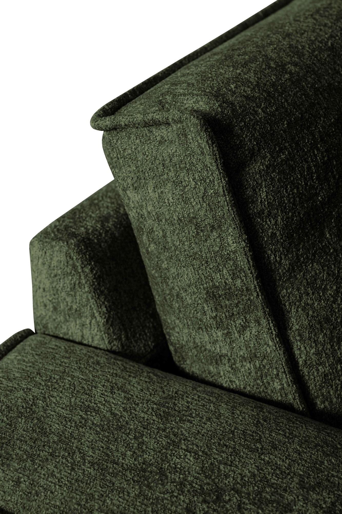 Places of Style Ecksofa »Polsterecke Oland, Struktur, Flachgewebe, Luxus-Microfaser, Boucle«, L-Form, 289 cm, Wellenunterfederung, Skandi-Design, Metallfüße