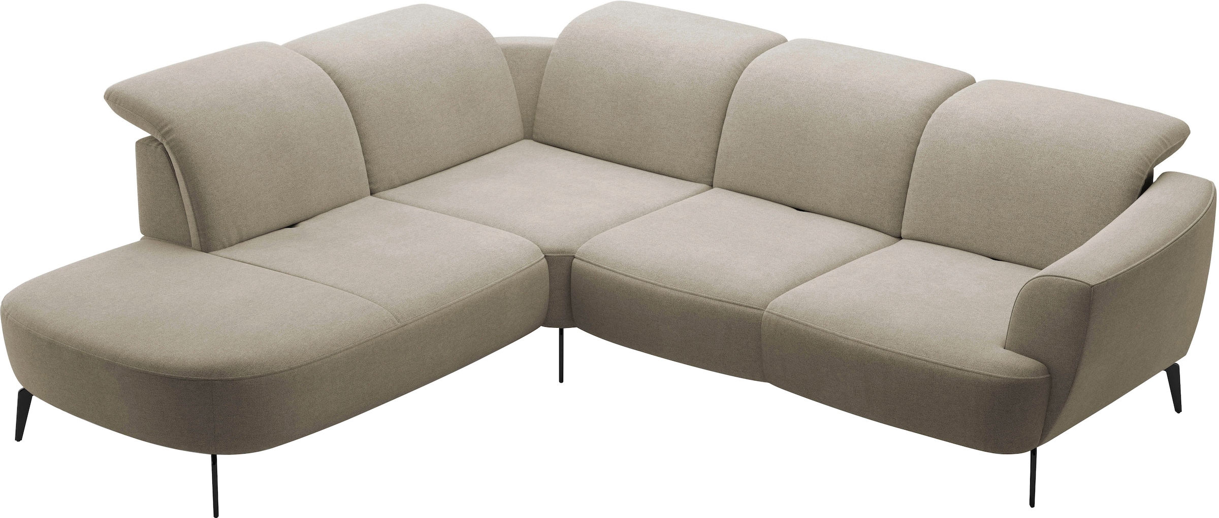 sit&more Ecksofa »Zoe«, ink.Sitztiefenverstellung, wahlweise mit Kopfteilverstellung