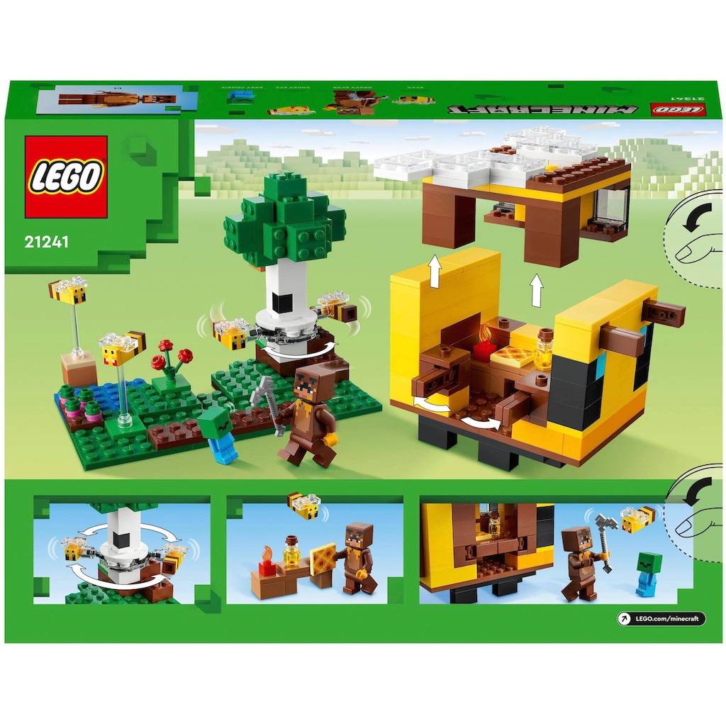 LEGO® Konstruktionsspielsteine »Das Bienenhäuschen (21241), LEGO® Minecraft«, (254 St.)