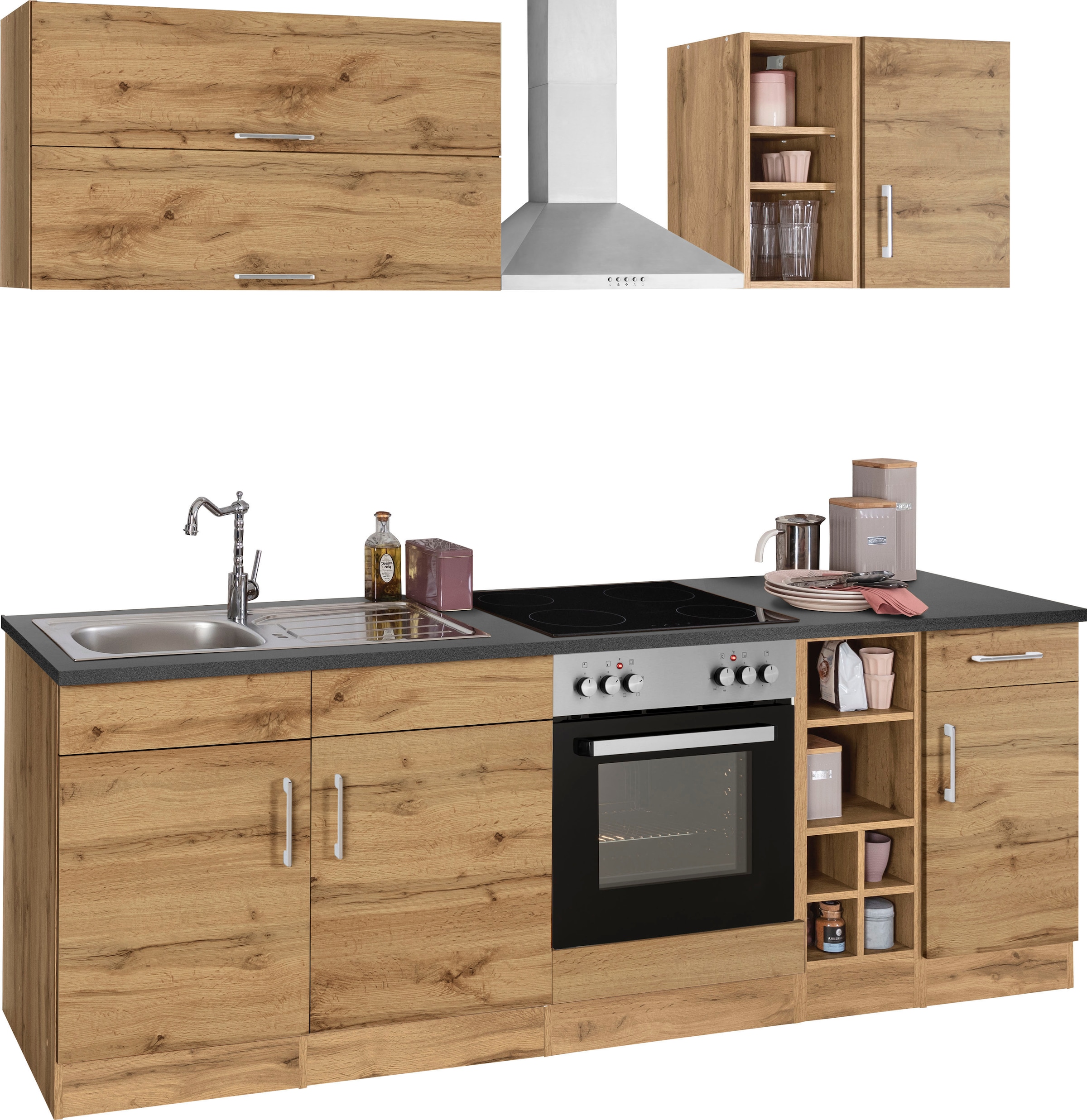 KOCHSTATION Küchenzeile »KS-Colmar« ohne E-Geräte, Breite 240 cm