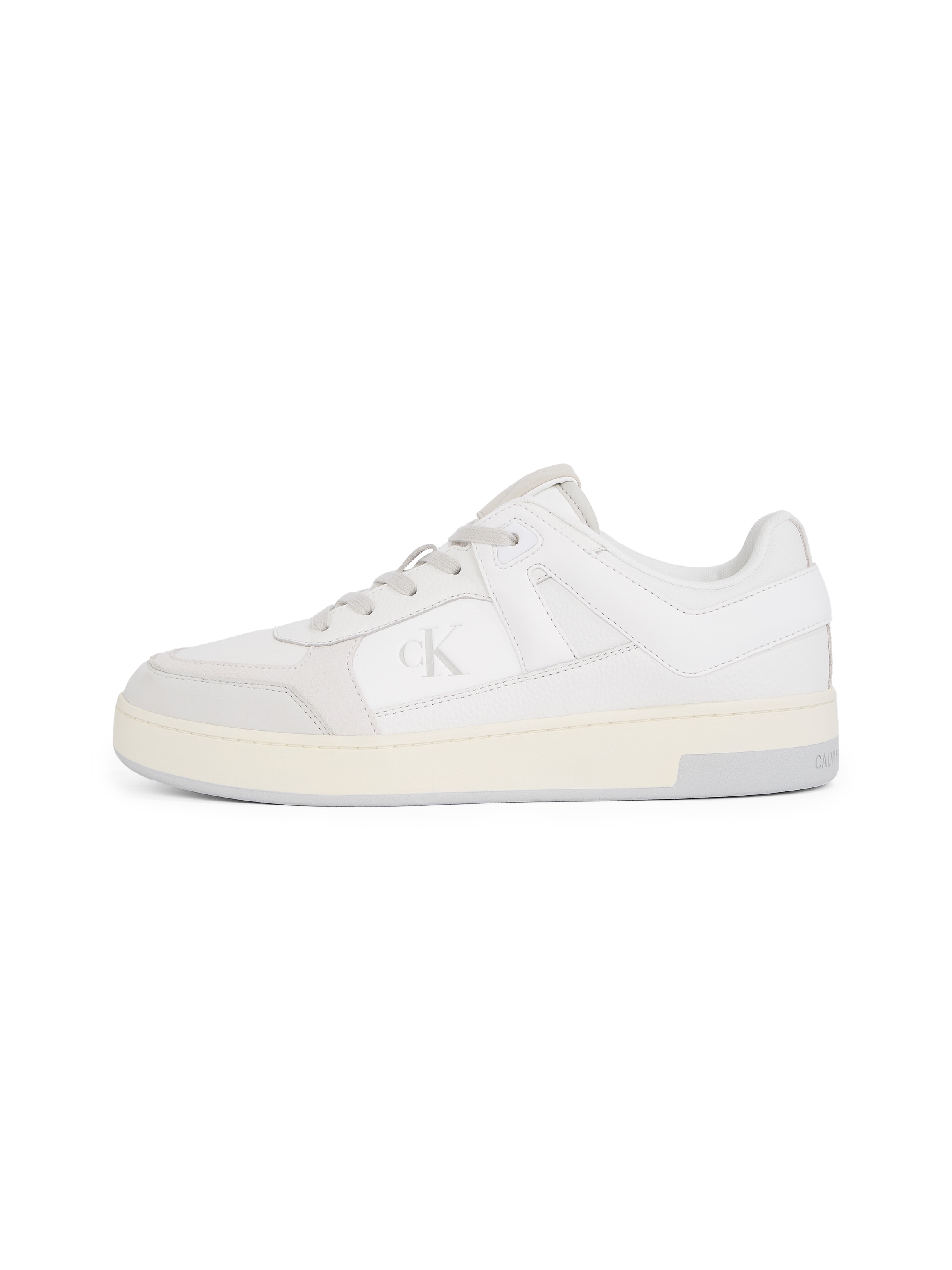 Calvin Klein Jeans Sneaker »BASKET CUP LOW LACEUP LTH MIX«, Basket-Sneaker, Schnürschuh, Halbschuh, Freizeitschuh mit CK Logo