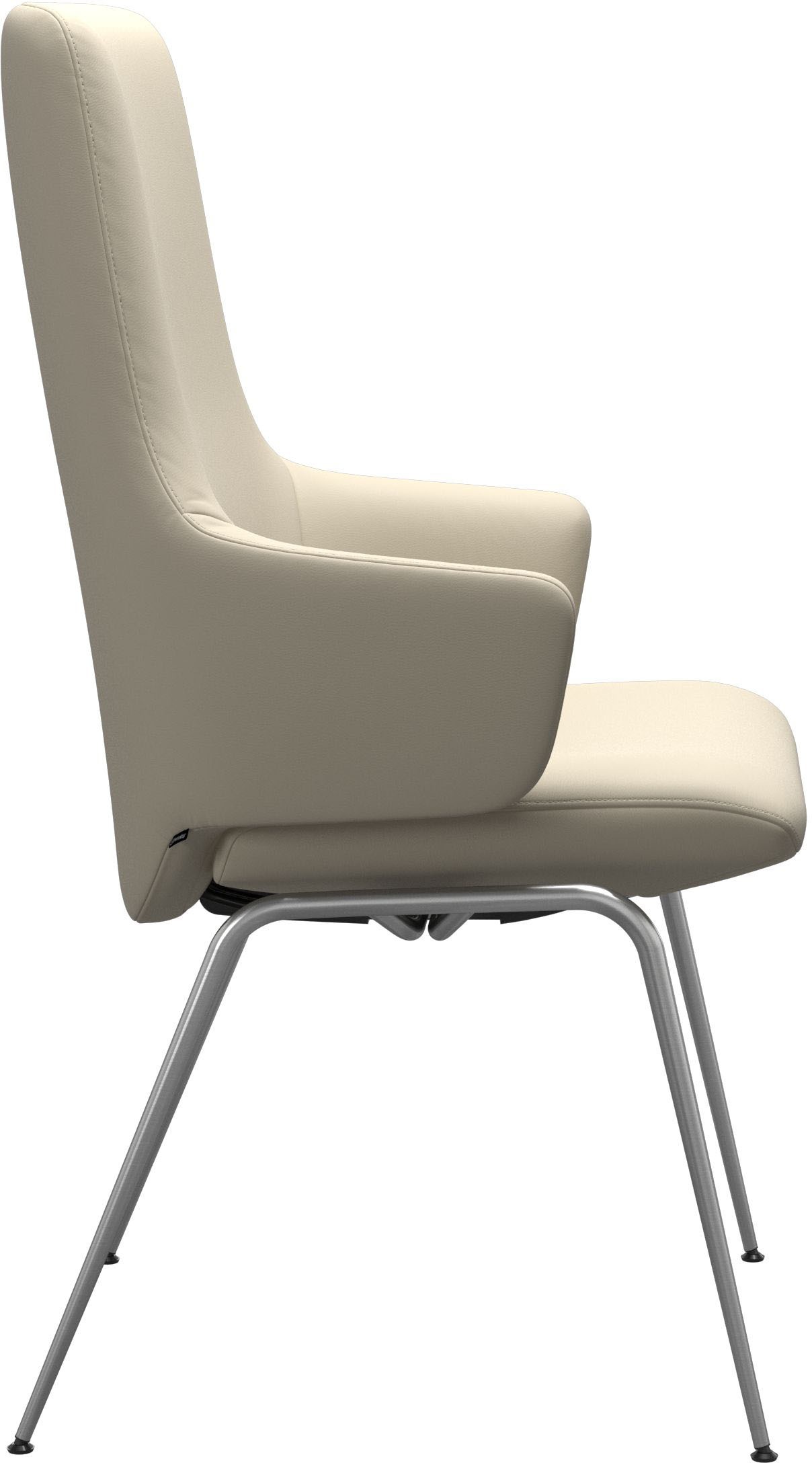 Stressless® Polsterstuhl »Laurel«, Leder BATICK, High Back mit Armlehne, Größe L, mit Beinen aus Stahl in Chrom