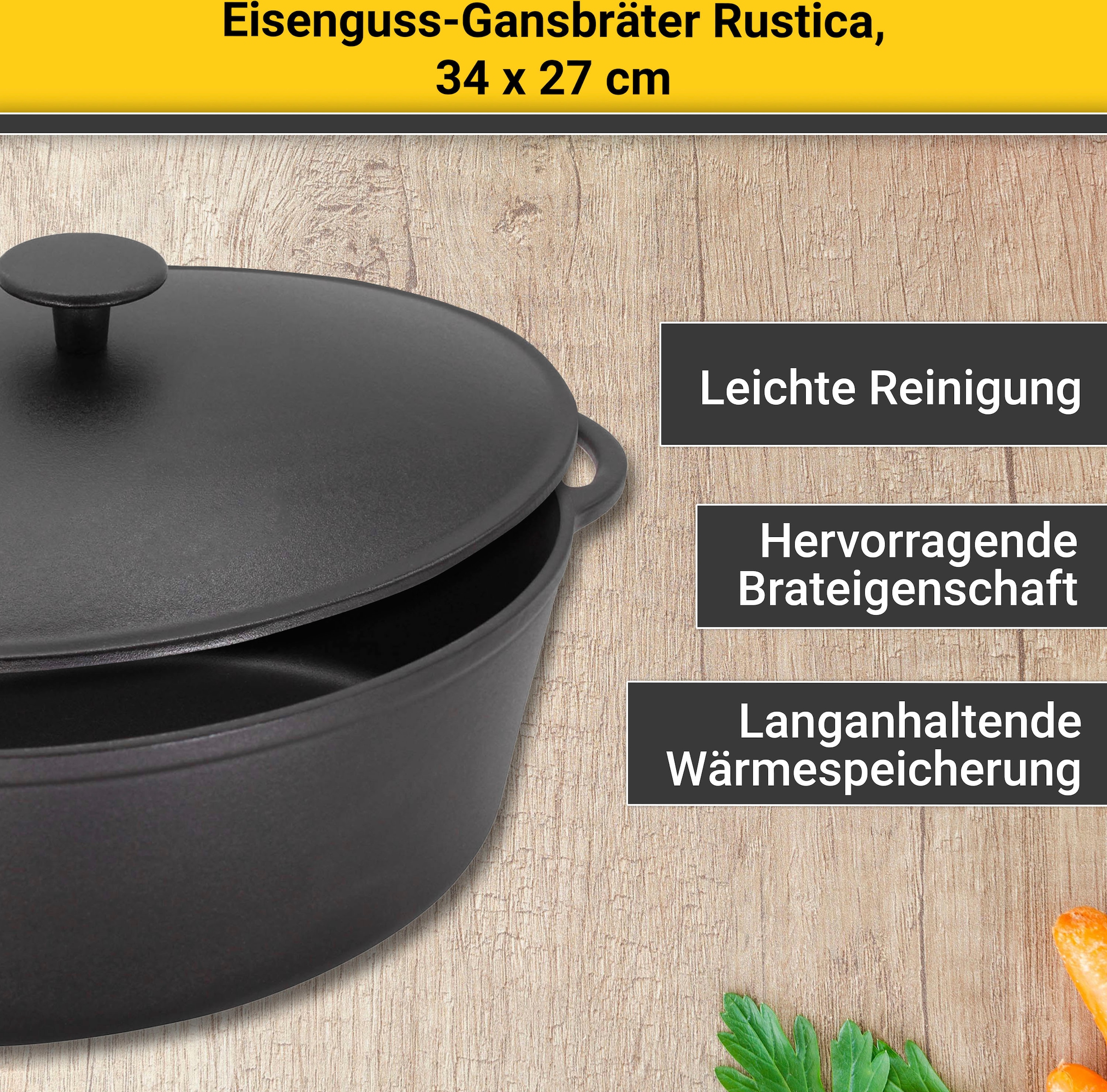 Krüger Bräter »Rustica«, OTTO Online Shop 7,5 Liter, im Induktion Eisenguss-Emaille, bestellen