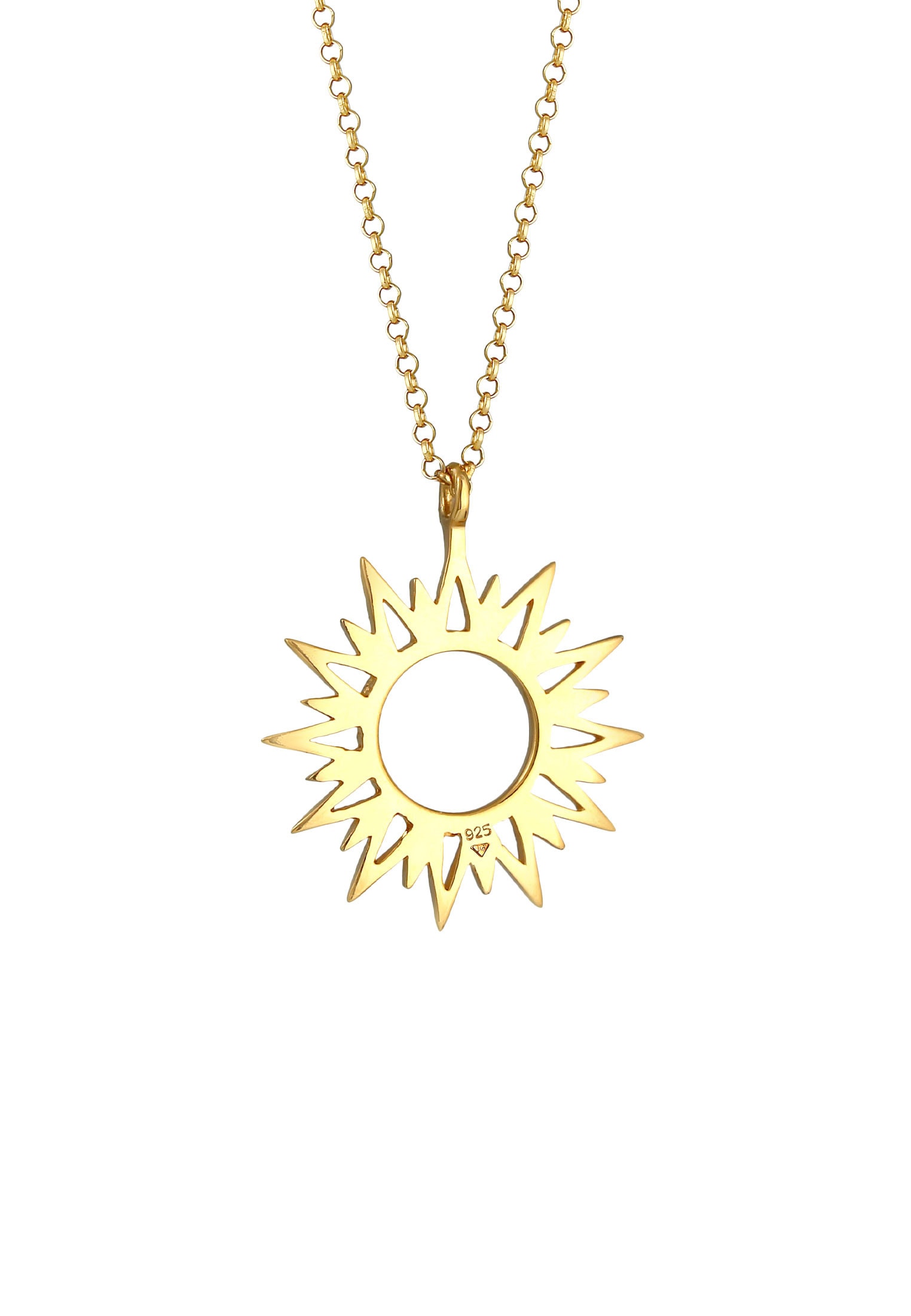 Elli Kette mit Anhänger »Halskette Sonne Sun Strahlen Astro Symbol 925 Silber«