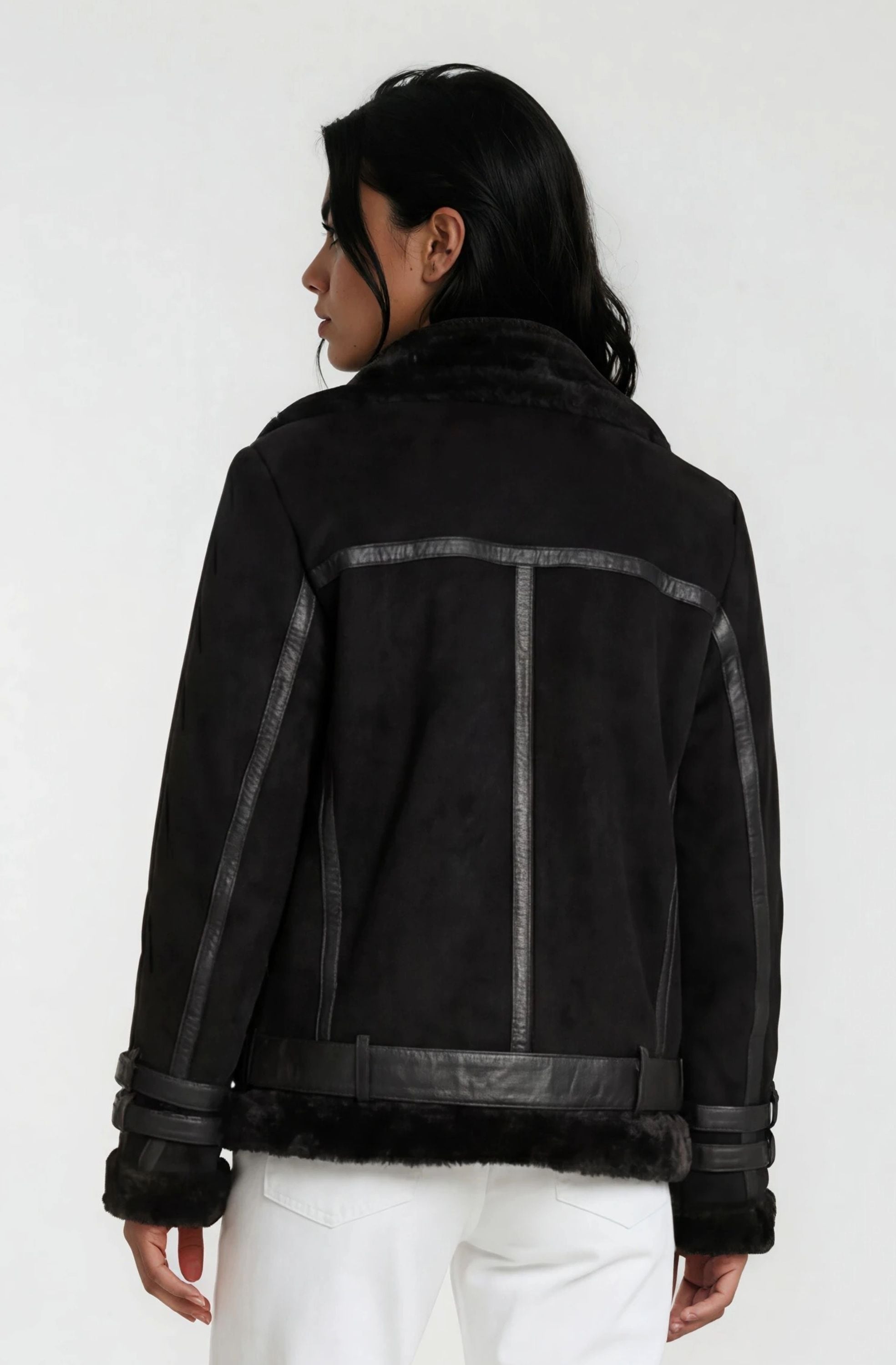 trueprodigy Lederjacke »Aloy Lederjacke mit Kunstfellbesatz« ohne Kapuze
