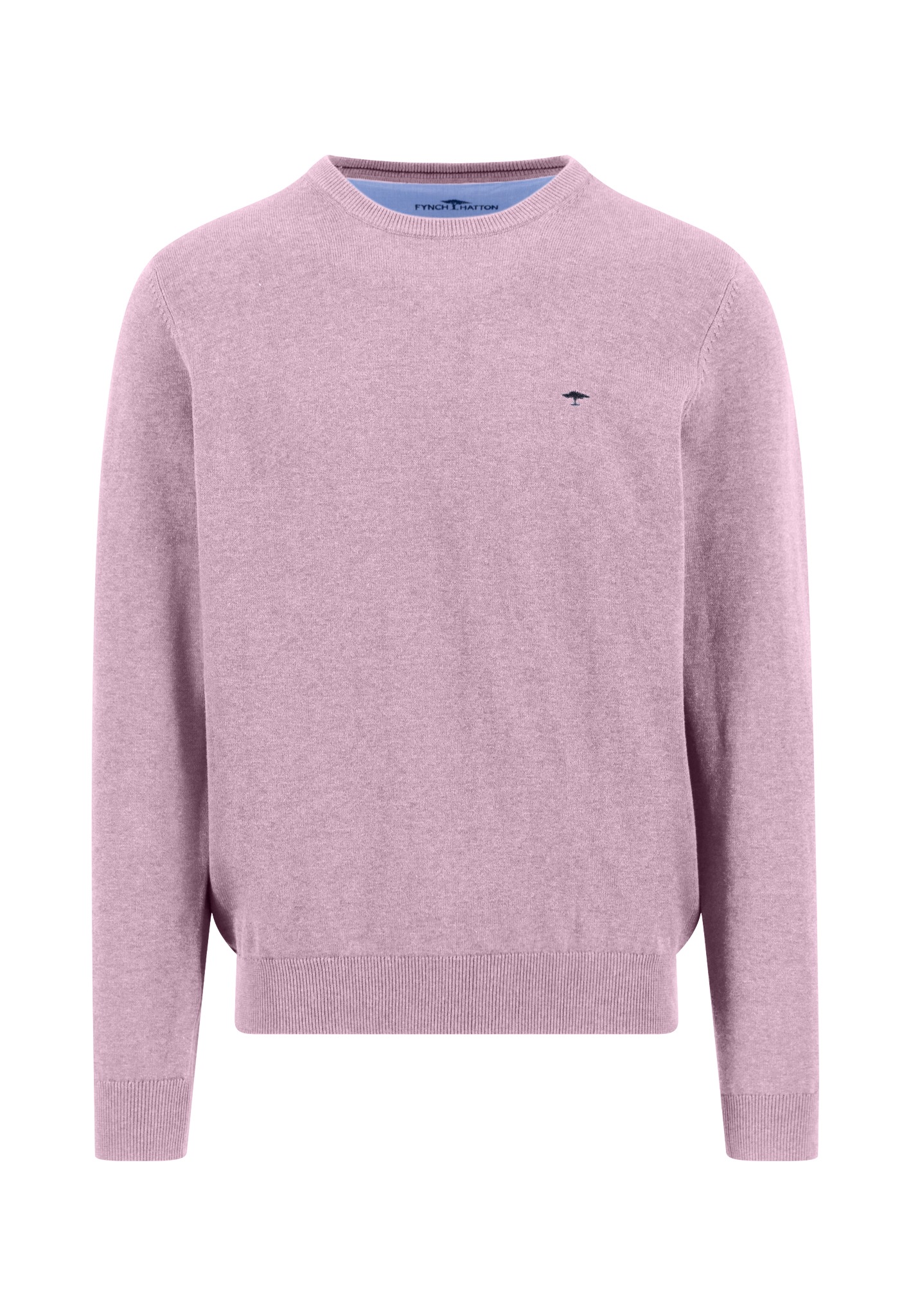FYNCH-HATTON Rundhalspullover aus Baumwolle, mit Rundhalsausschnitt, Regular Fit