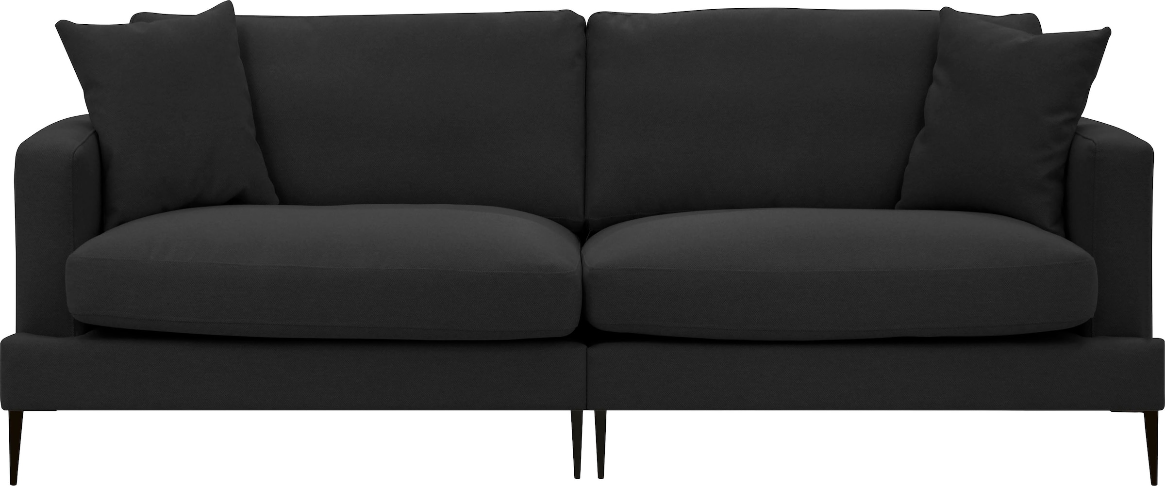 Leonique 2-Sitzer »Cozy elegantes Designsofa, Maße B/T/H: 151/97/80 cm« mit losen Kissen und Metallbeinen